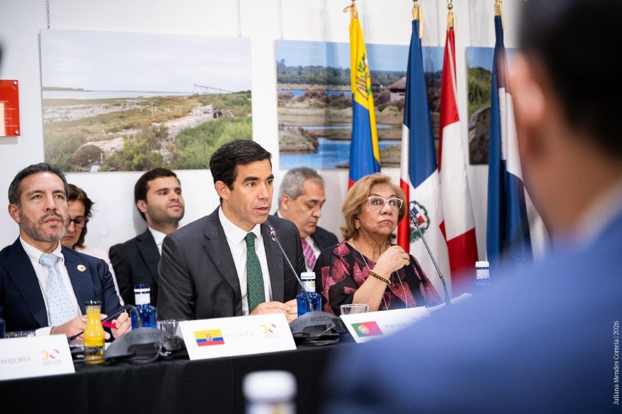 Minister of the Presidency António Leitão Amaro at the V Ibero-American Forum on Migration and Development, Huelva, 4 and 5 June 2026 (Juliana Mendes Correia/MP)