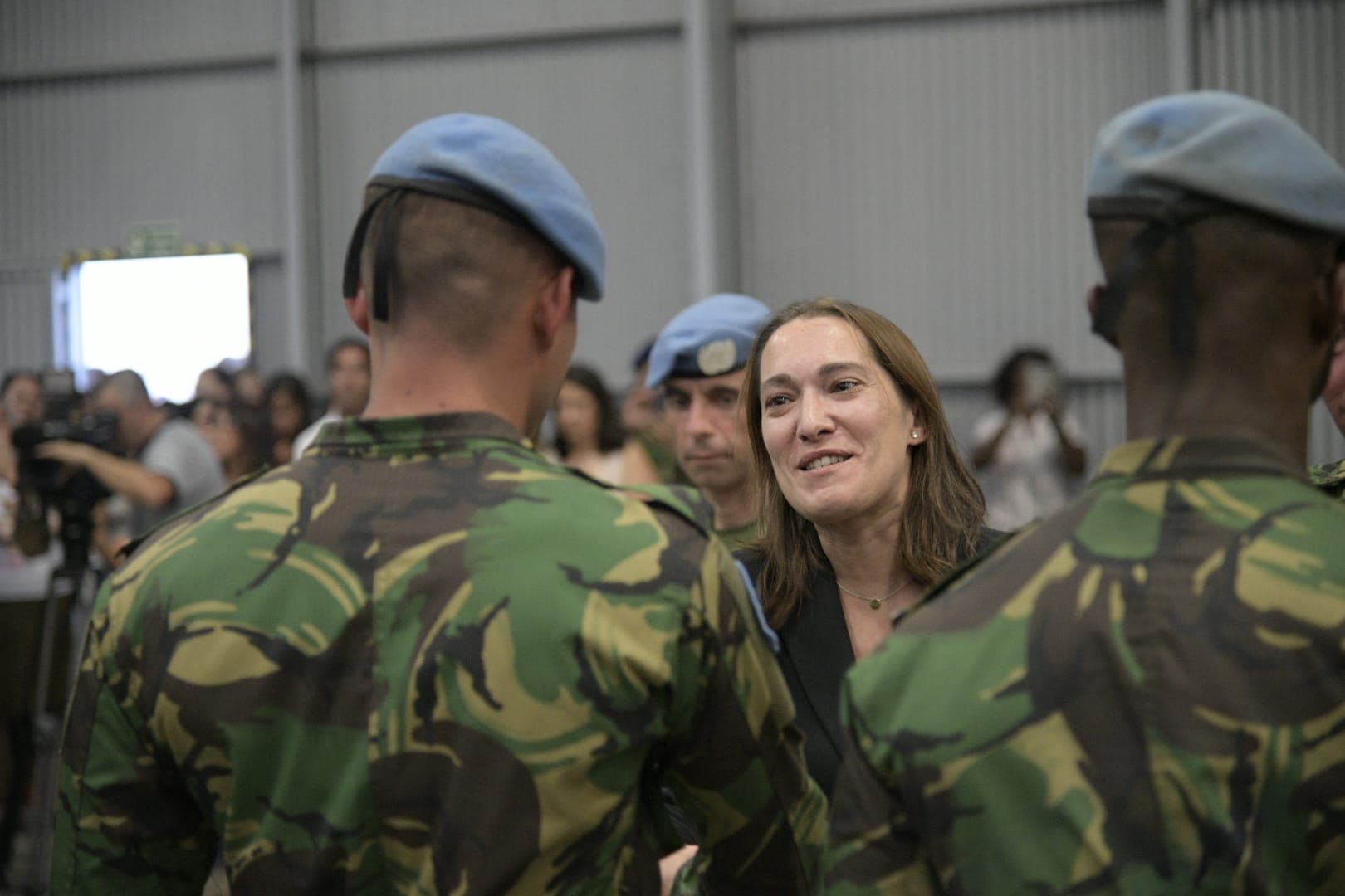 Secretária de Estado da Defesa Nacional, Ana Santos Pinto, no regresso dos militares da RCA, Lisboa, 12 setembro 2019