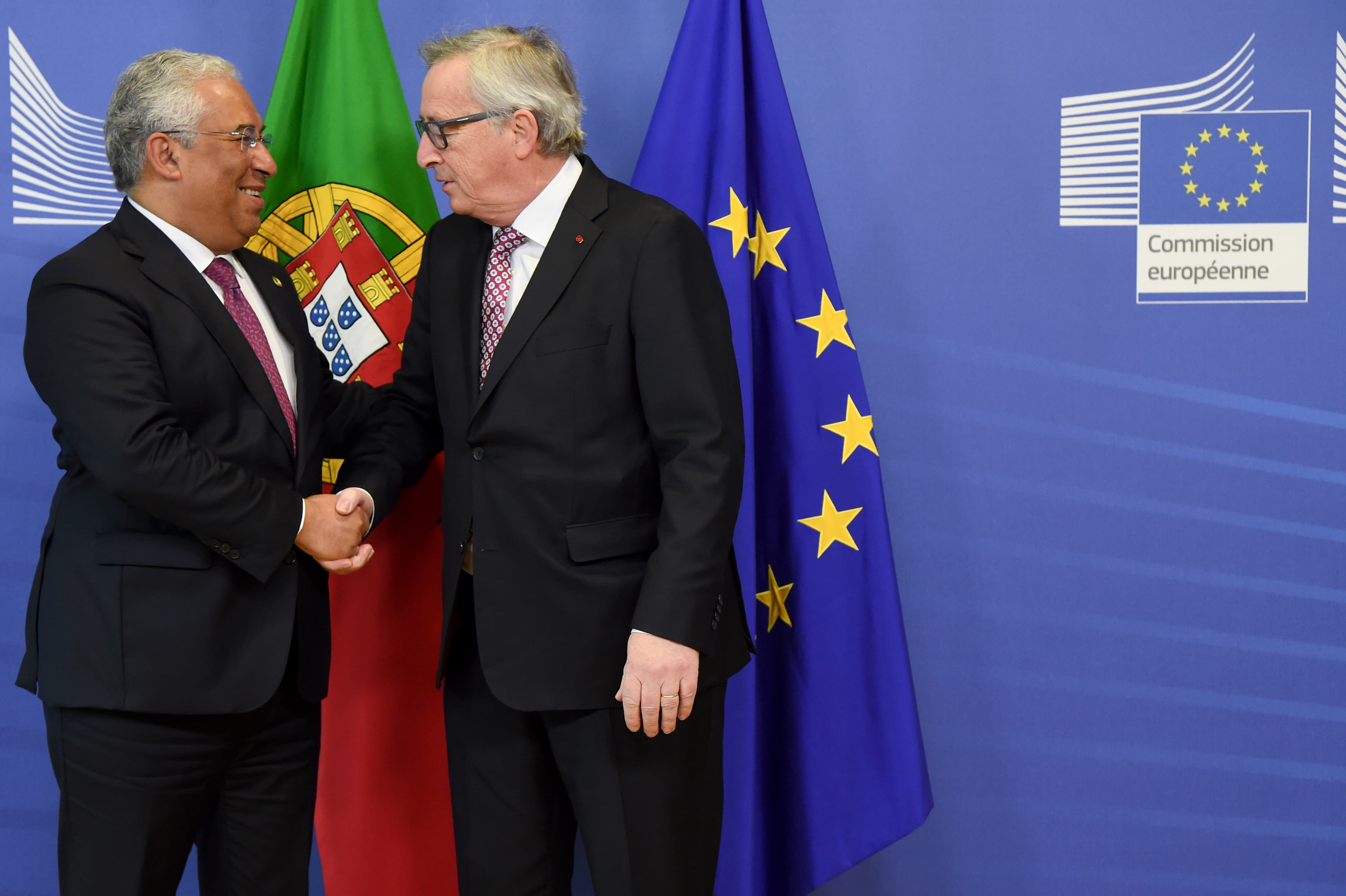 Primeiro-Ministro, António Costa, com o Presidente da Comissão Europeia, Jean Claude Juncker