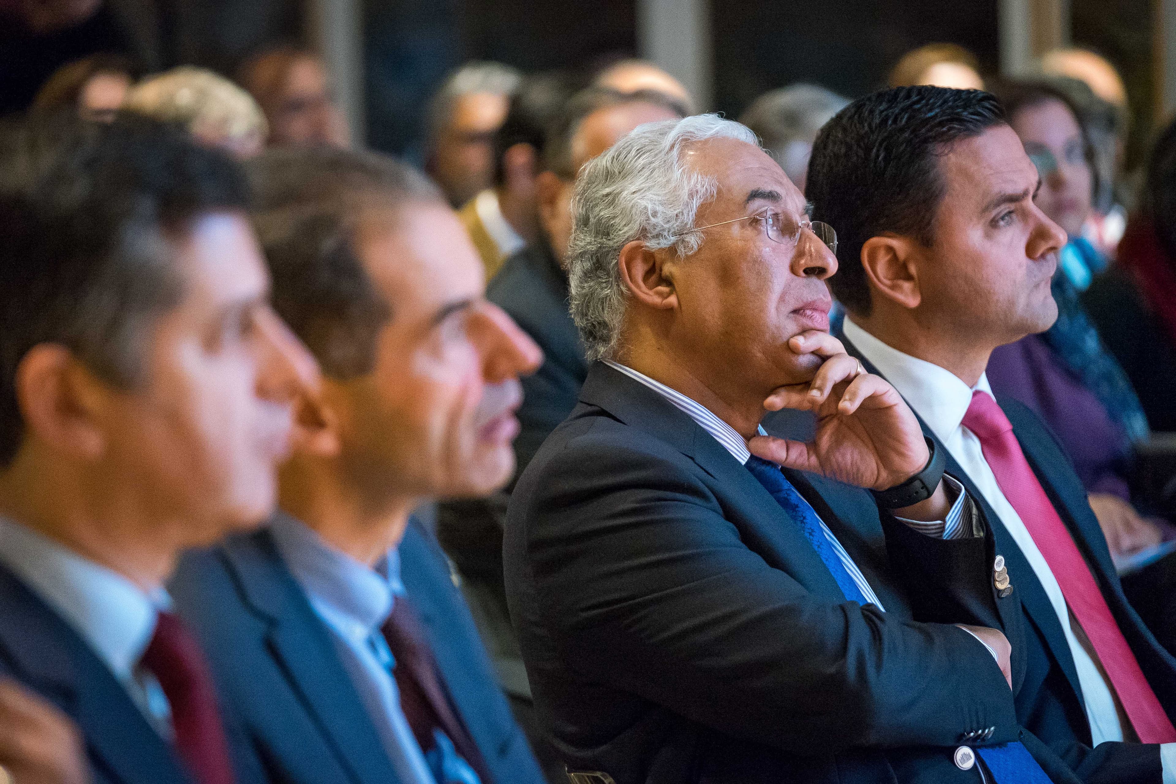 Primeiro-Ministro António Costa e Ministros Manuel Heitor, Pedro Marques e Caldeira Cabral no Workshop sobre Estratégia Nacional Portugal 2030, Lisboa, 28 novembro 2017 (Foto: Clara Azevedo)
