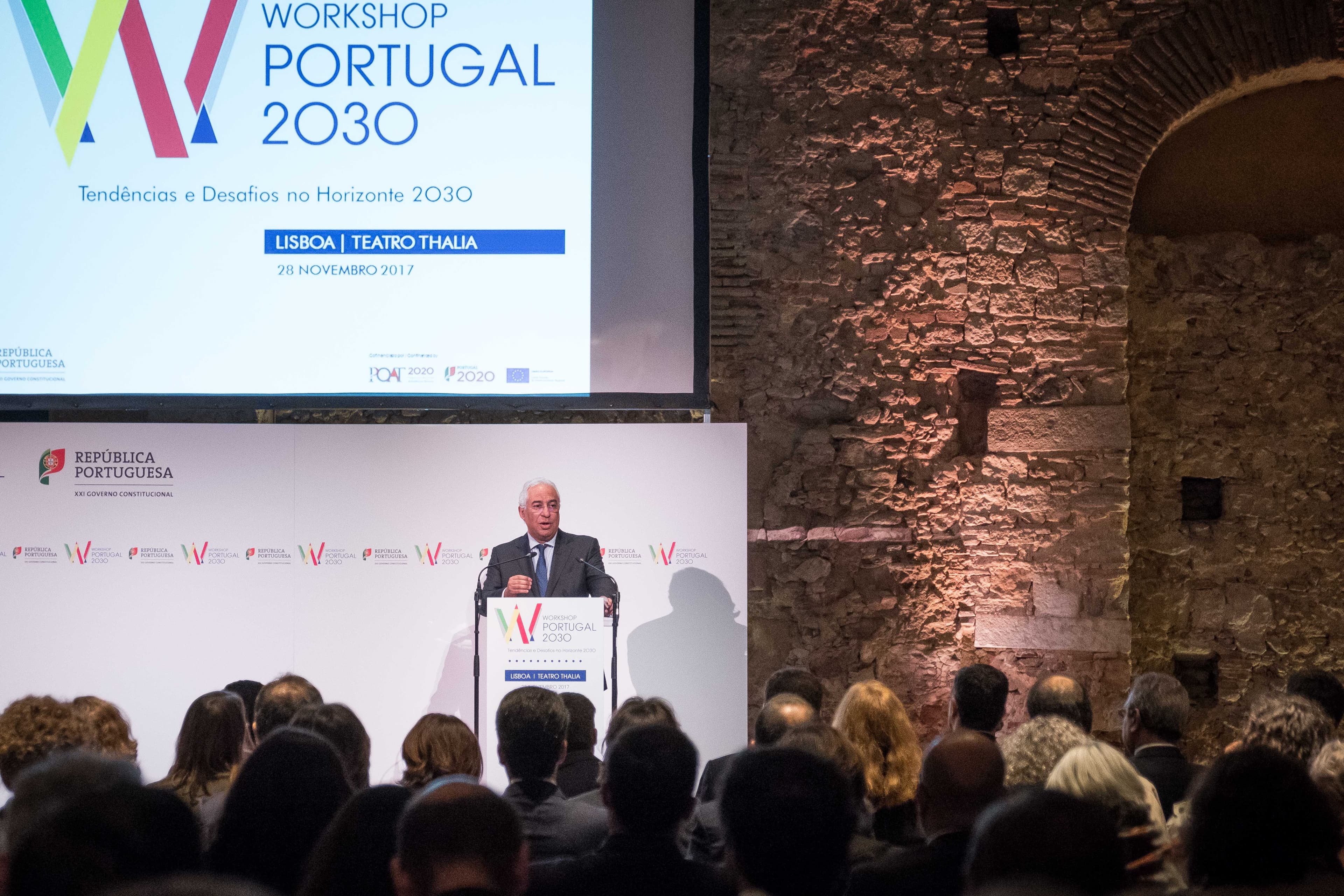 Primeiro-Ministro António Costa discursa no Workshop sobre Estratégia Nacional Portugal 2030, Lisboa, 28 novembro 2017 (Foto: Clara Azevedo)