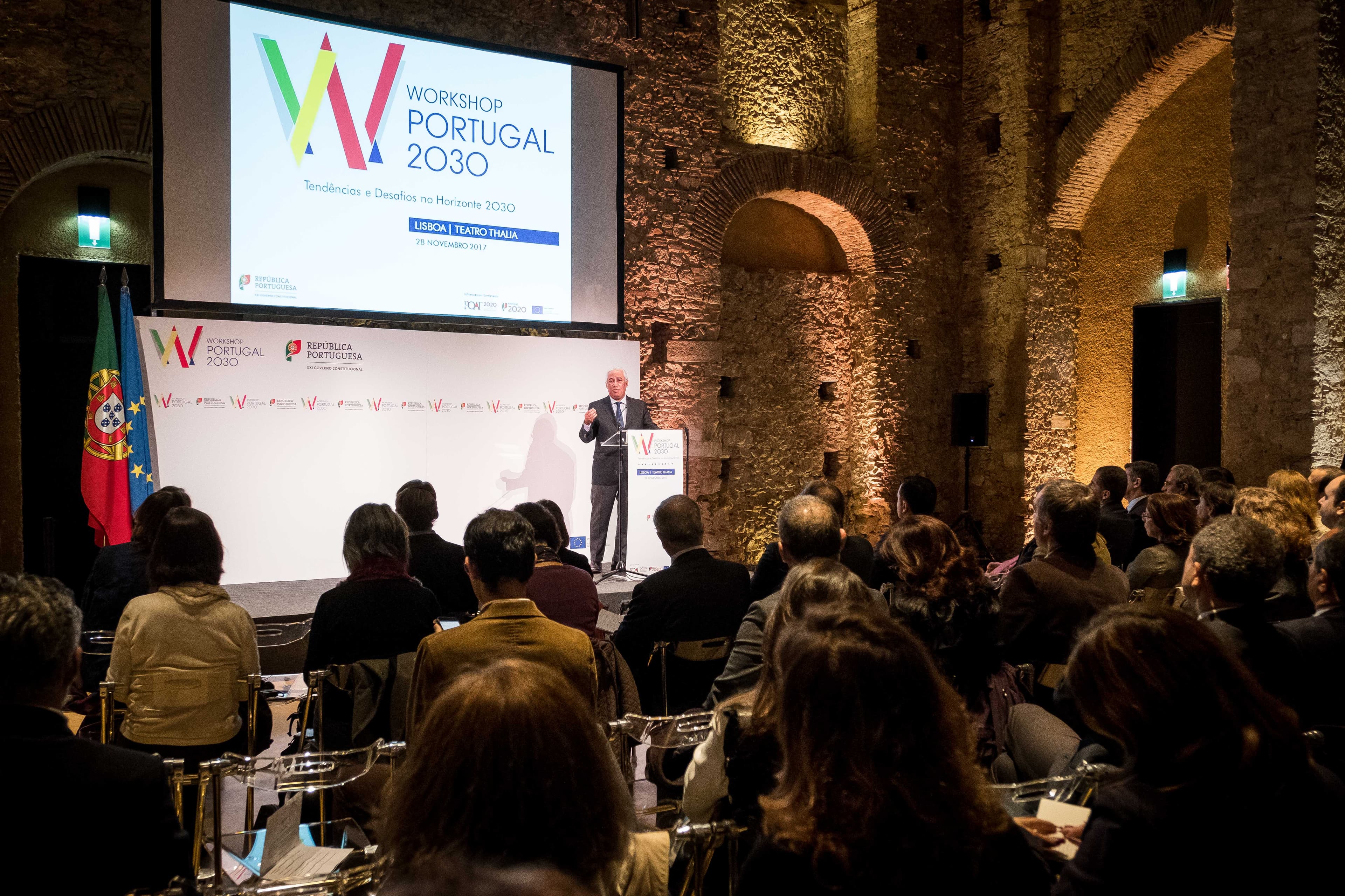 Primeiro-Ministro António Costa discursa no Workshop sobre Estratégia Nacional Portugal 2030, Lisboa, 28 novembro 2017 (Foto: Clara Azevedo)