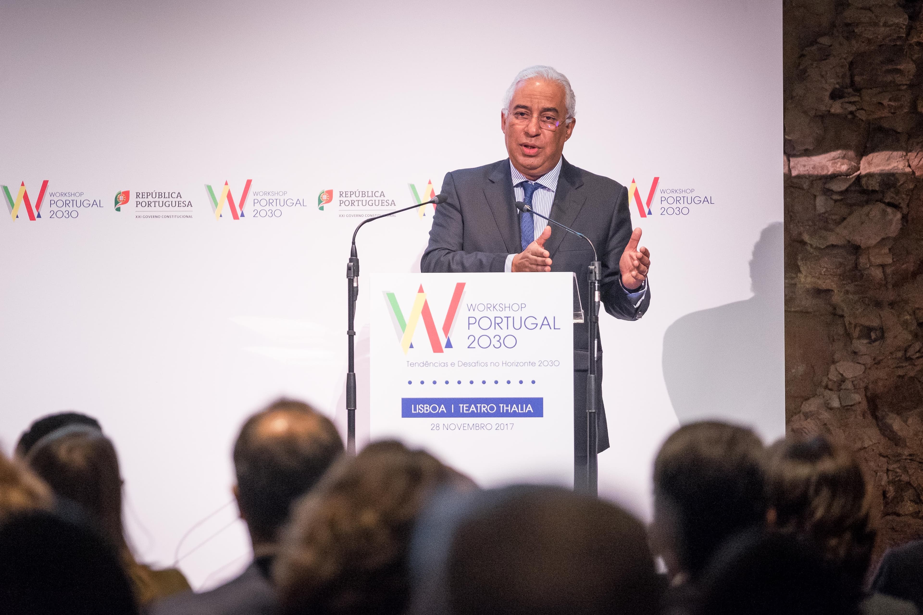 Primeiro-Ministro António Costa discursa no Workshop sobre Estratégia Nacional Portugal 2030, Lisboa, 28 novembro 2017 (Foto: Clara Azevedo)