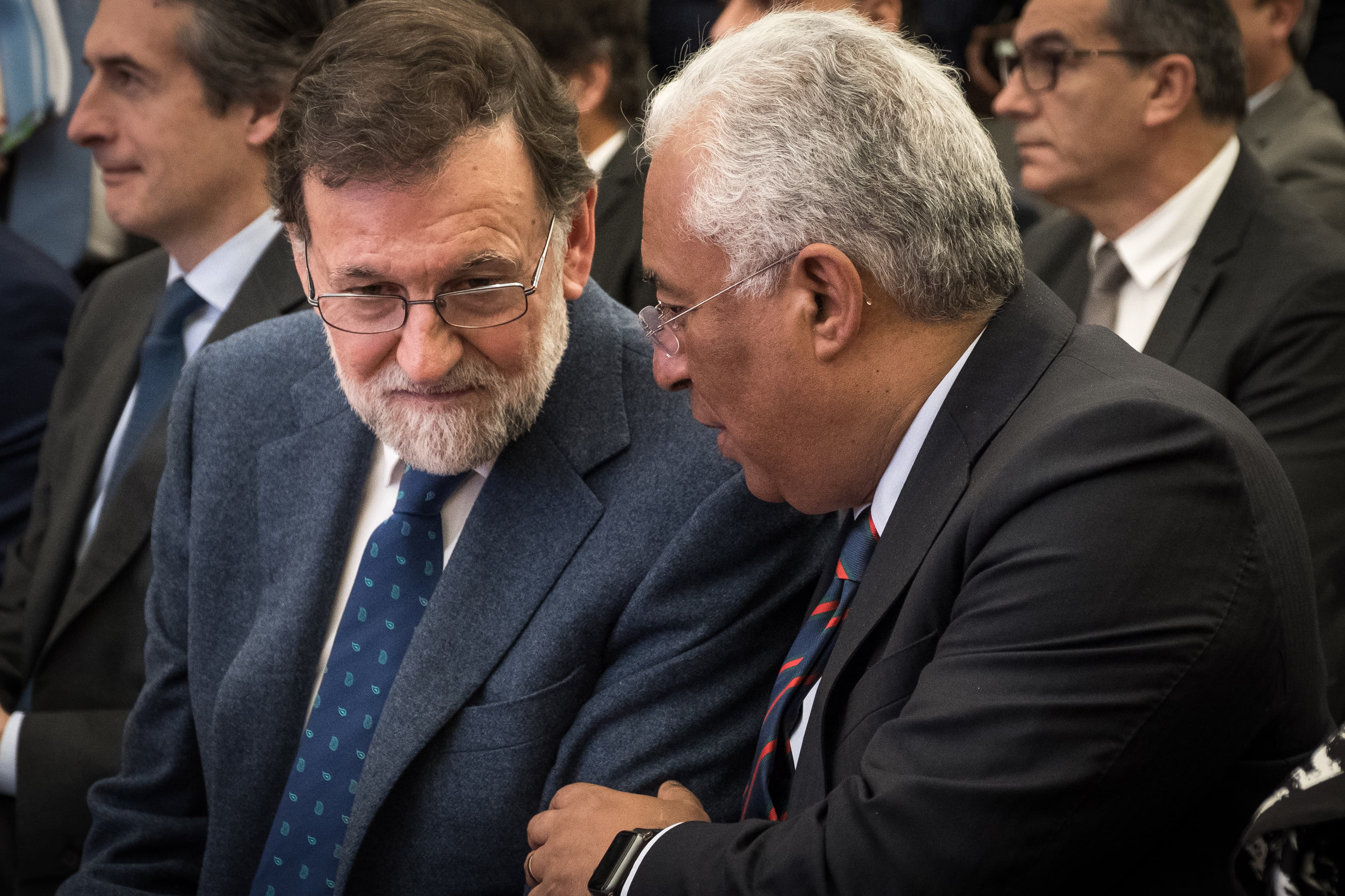 Primeiro-Ministro António Costa e Presidente do Governo de Espanha, Mariano Rajoy, no lançamento da linha ferroviária Évora-Caia, Elvas, 5 março 2018 (Foto: Clara Azevedo)