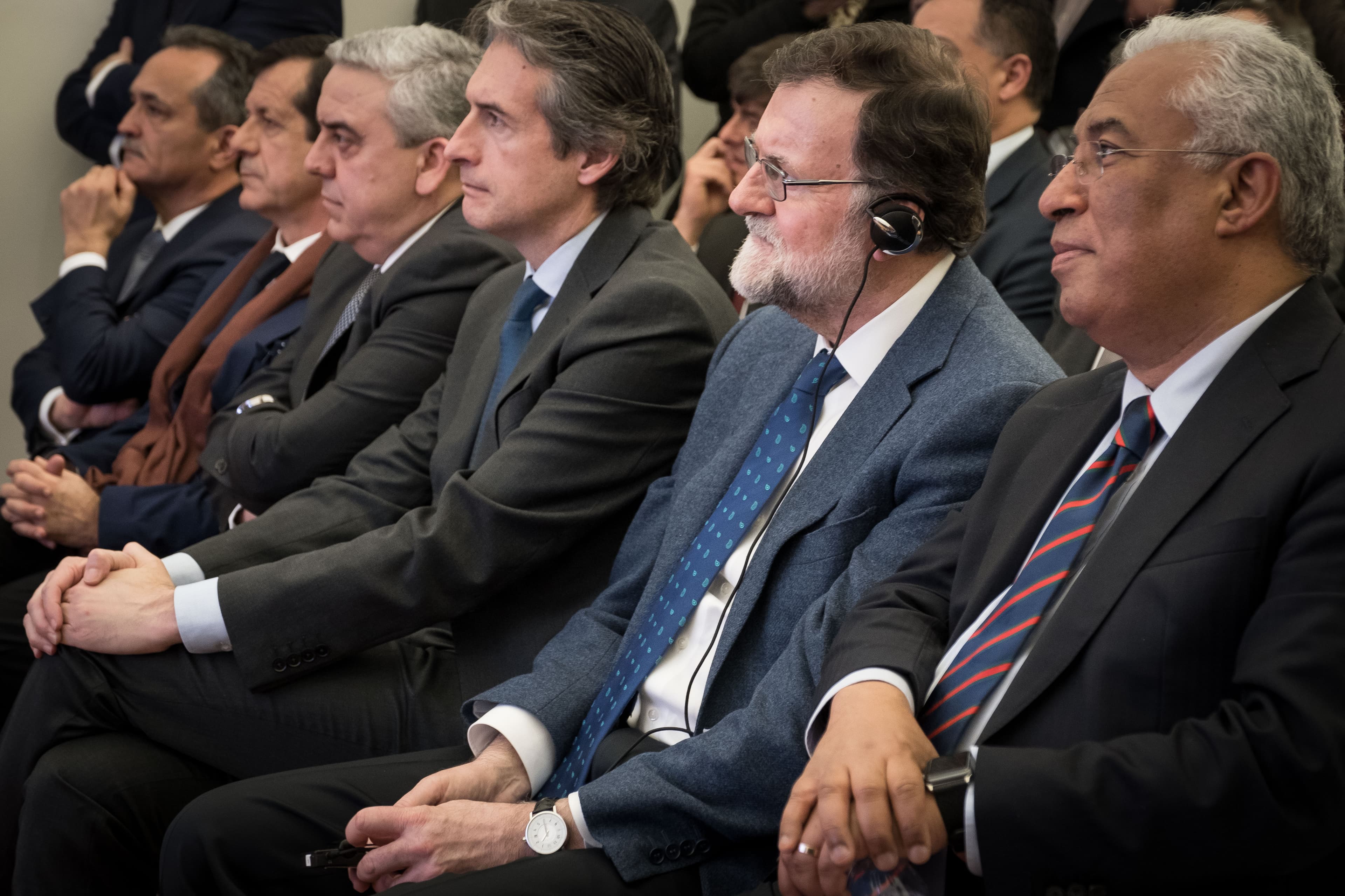 Primeiro-Ministro António Costa e Presidente do Governo de Espanha, Mariano Rajoy, no lançamento da linha ferroviária Évora-Caia, Elvas, 5 março 2018 (Foto: Clara Azevedo)