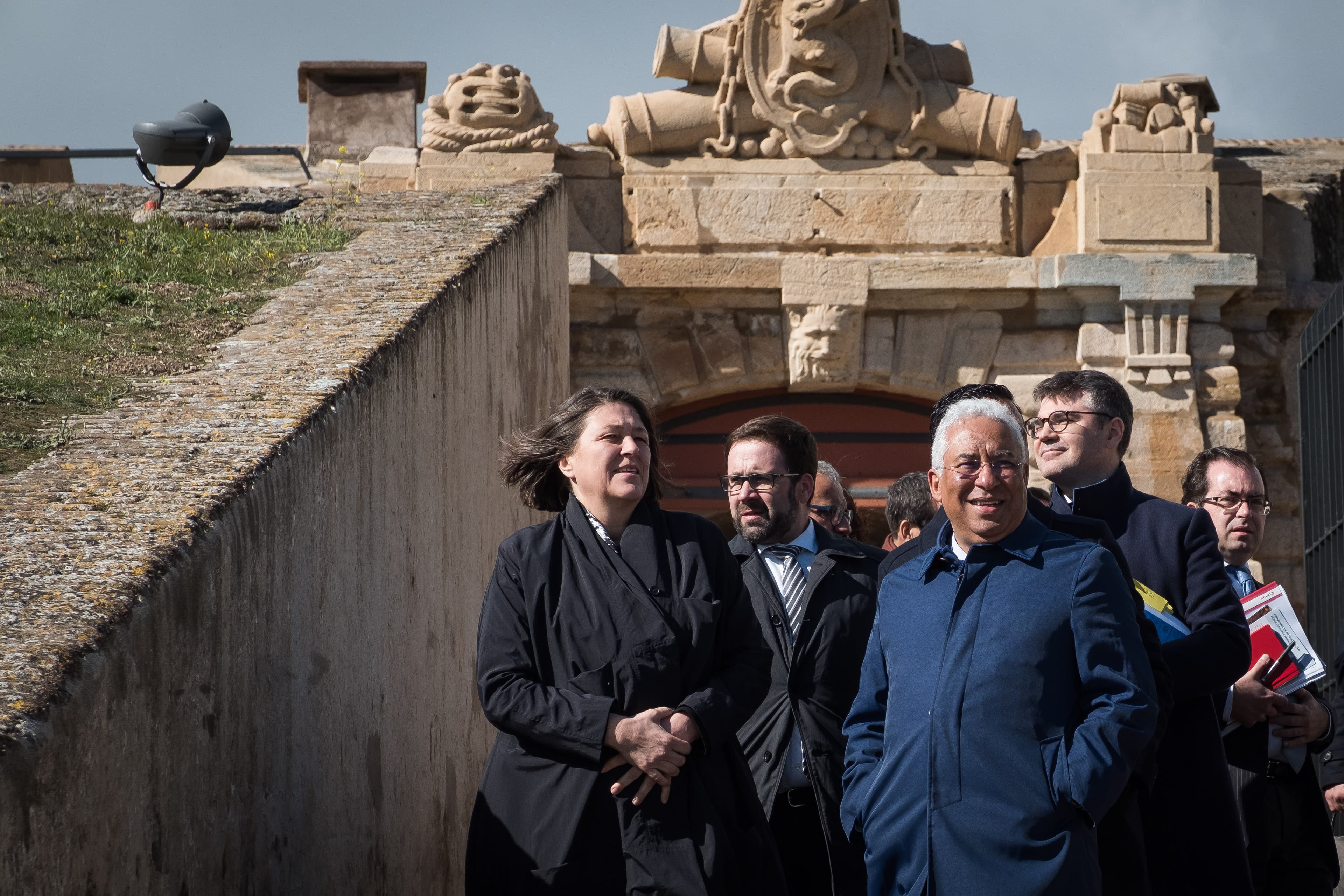 Primeiro-Ministro António Costa e Comissária da UE para os transportes, Violeta Bulc, no Forte de Elvas, 5 março 2018 (Foto: Clara Azevedo)