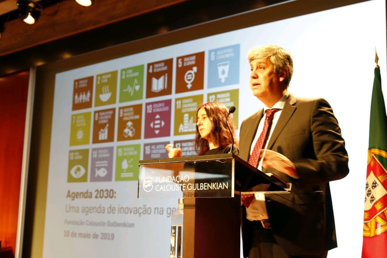 Ministro das Finanças, Mário Centeno, na conferência «Agenda 2030: uma Agenda de Inovação na Gestão Pública», Lisboa, 10 maio 2019