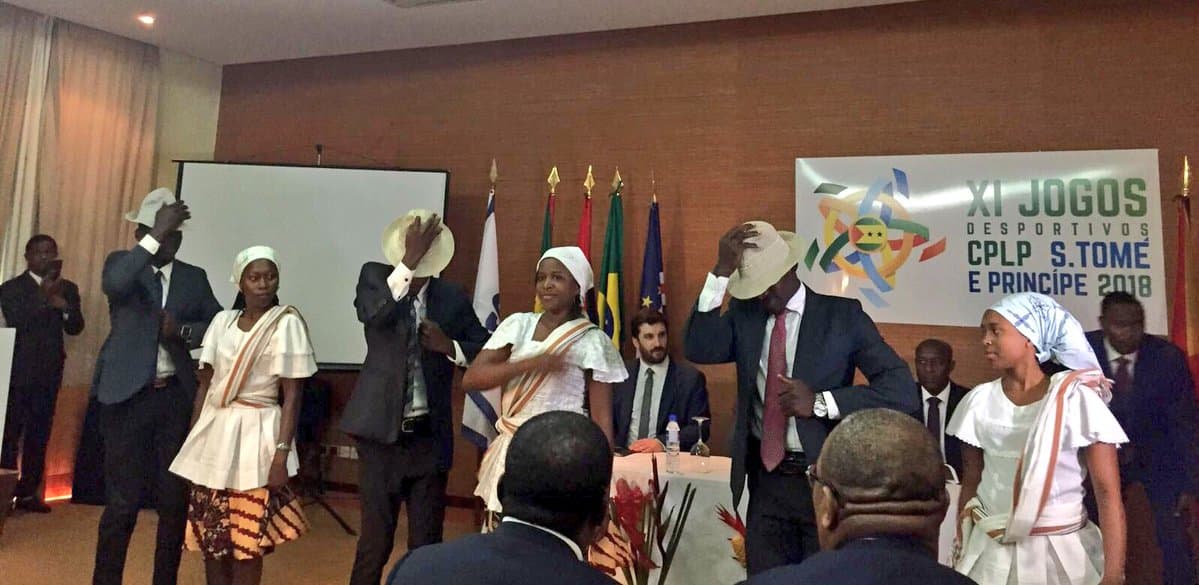 Ministro da Educação, Tiago Brandão Rodrigiues, na apresentação dos XI Jogos Desportivos da Comunidade dos Países de Língua Portuguesa, que decorrerão em julho, São Tomé e Príncipe, 12 janeiro 2018