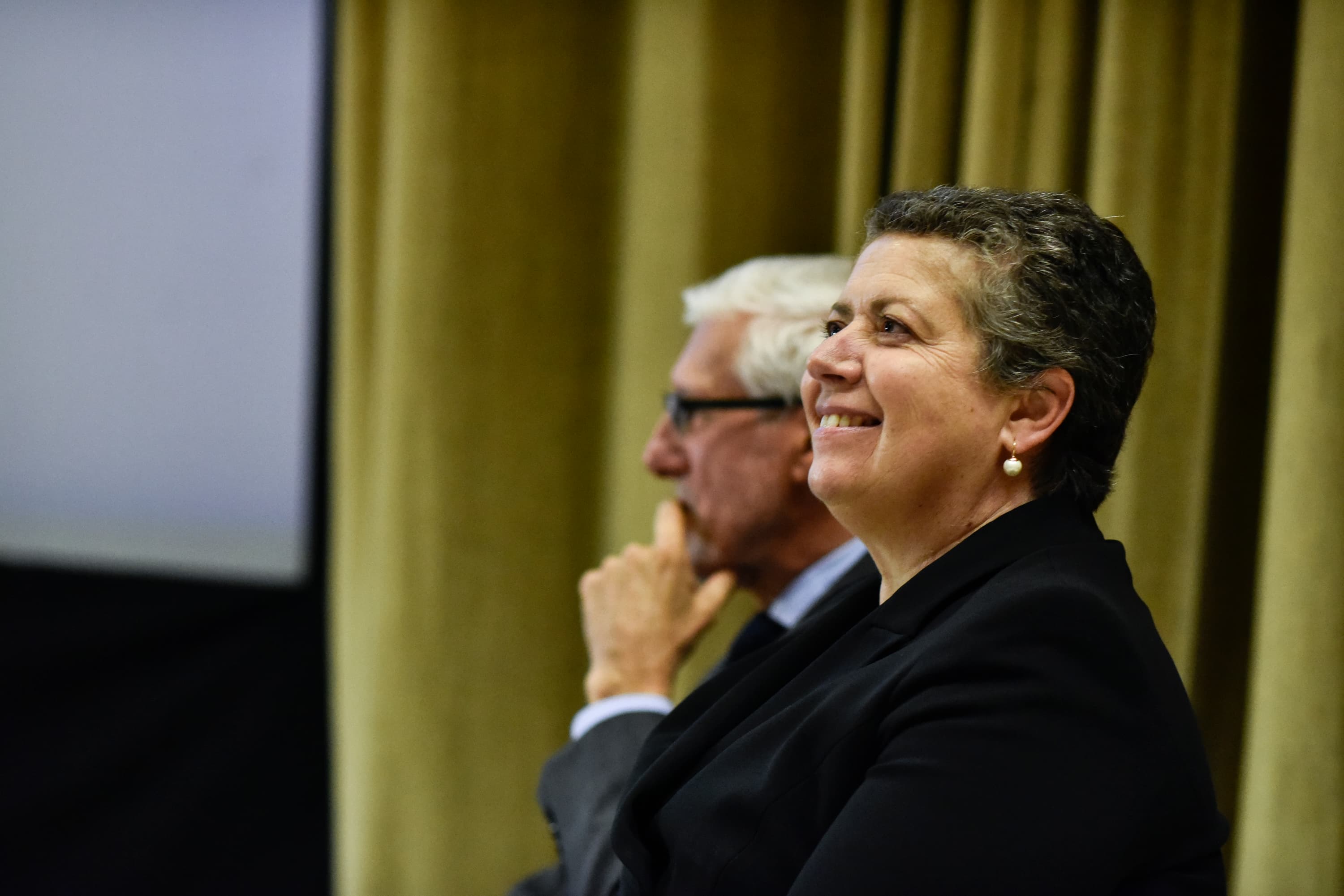 Ministra do Mar, Ana Paula Vitorino, na apresentação dos parceiros do programa de aceleração de startups do mar, Oeiras, 30 janeiro 2019