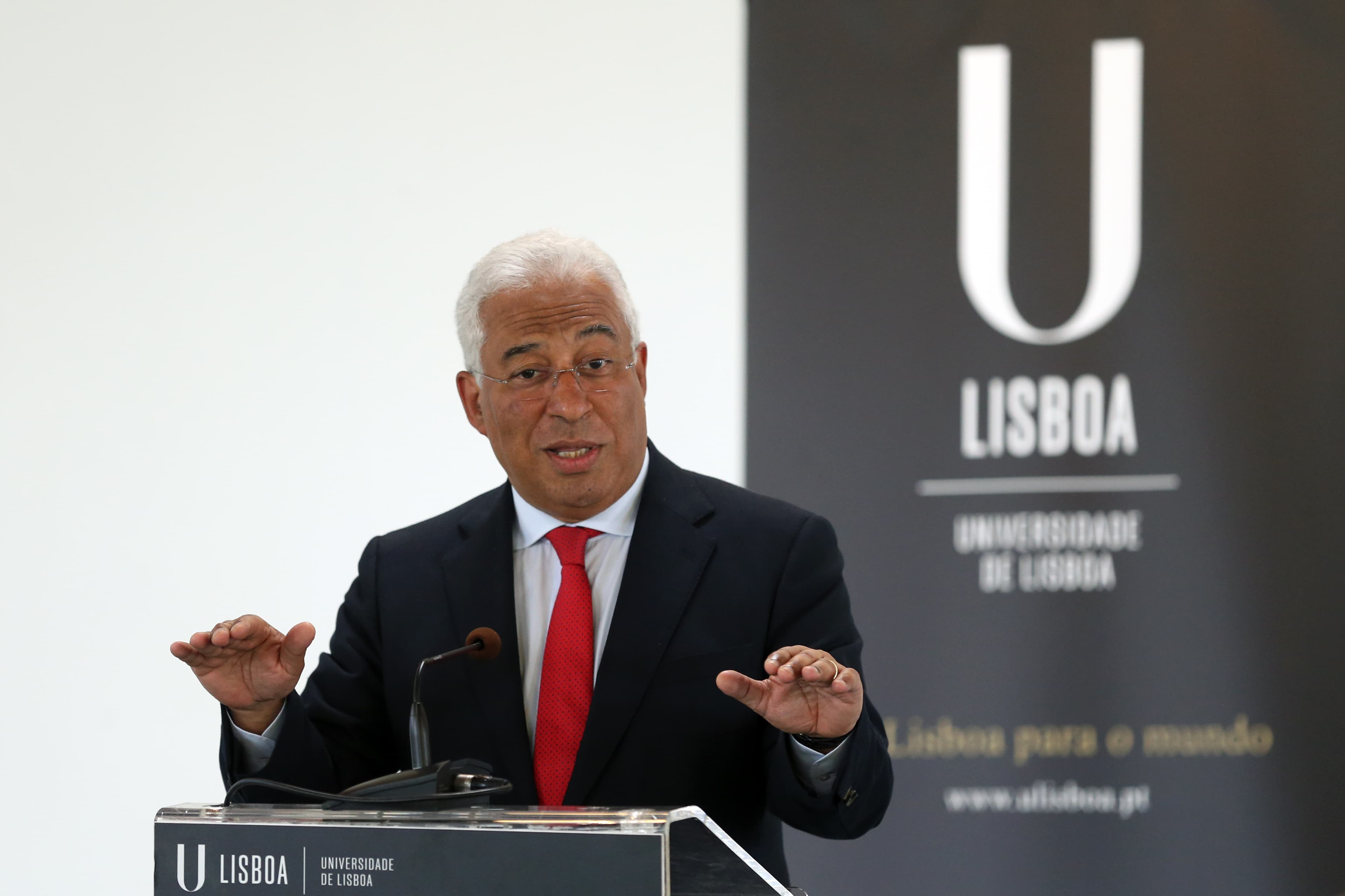 Primeiro-Ministro António Costa na apresentação do projeto de transformação da Antiga Cantina II da Universidade de Lisboa em residência universitária, 24 abril 2019 (Foto: Manuel de Almeida)