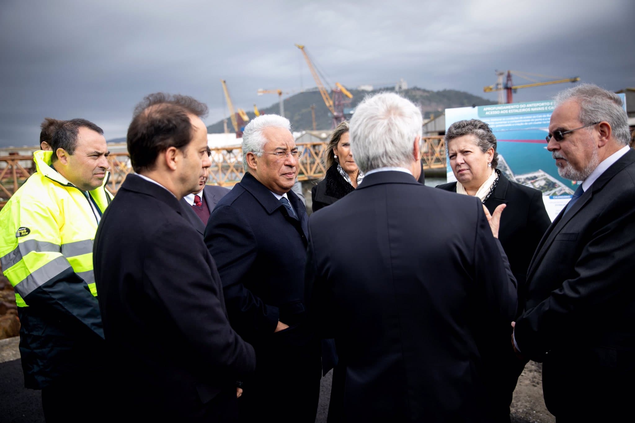 Primeiro-Ministro António Costa e Ministra do Mar, Ana Paula Vitorino, na cerimónia de consignação das obras no porto de Viana do Castelo, 27 fevereiro 2019 (Foto: Paulo Vaz Henriques)