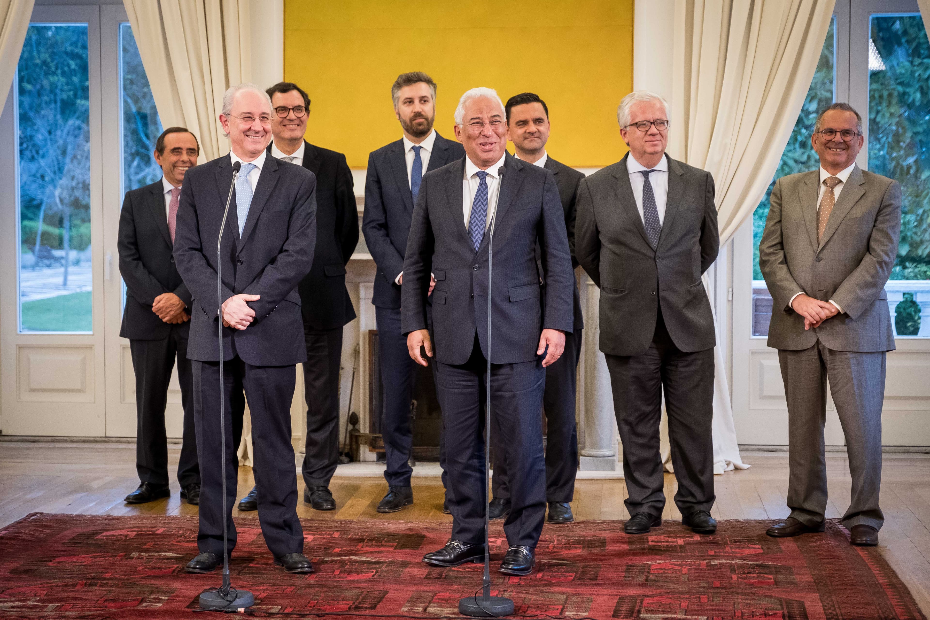 Primeiro-Ministro António Costa e Presidente do PSD Rui Rio após a assinatura das declarações conjuntas sobre fundos da União Europeia e descentralização, Lisboa, 18 abril 2018 (Foto: Clara Azevedo)