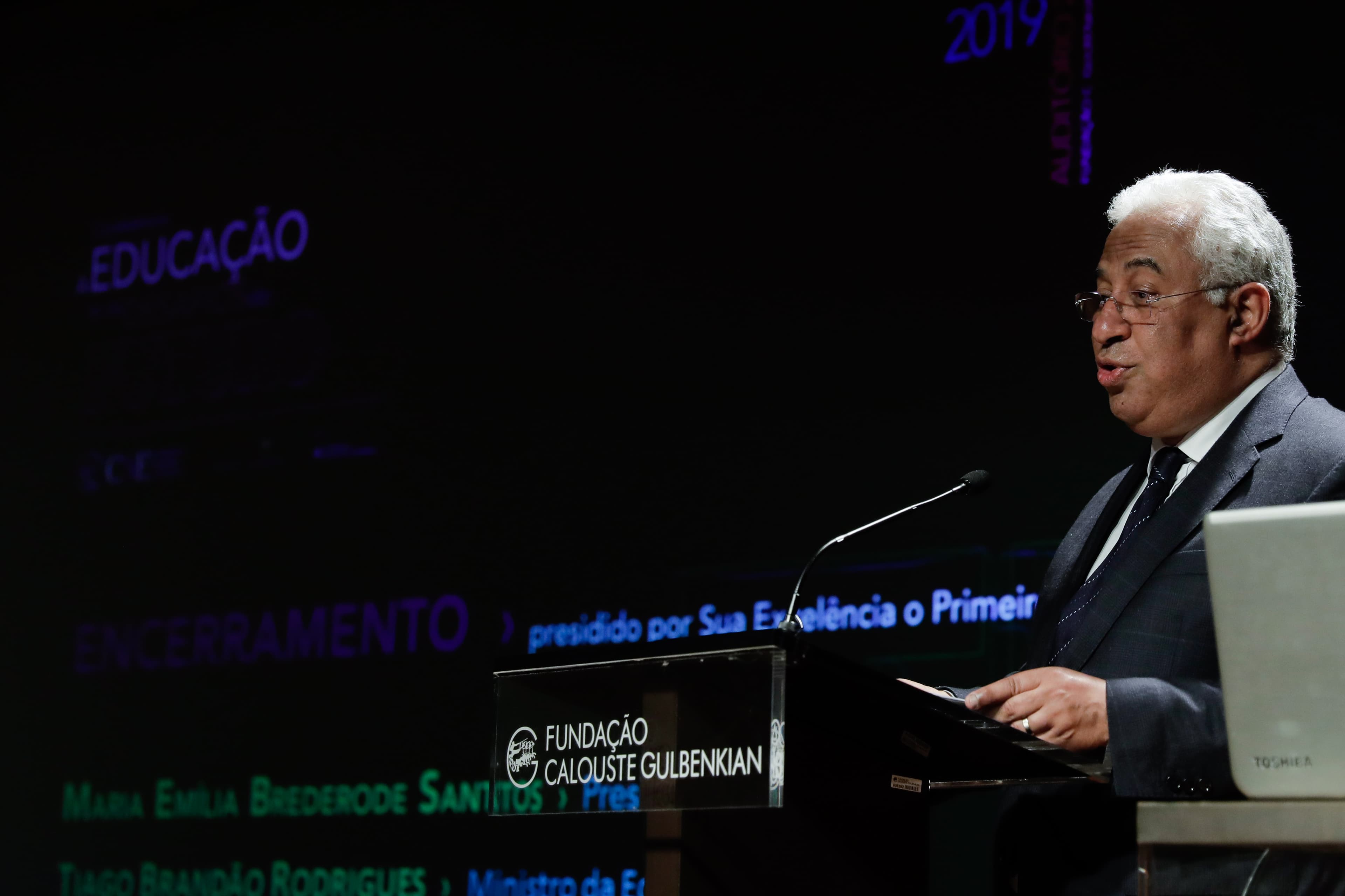 Primeiro-Ministro António Costa na sessão de encerramento da conferência «A Educação e os Desafios do Futuro», Lisboa, 30 janeiro 2019 (Foto: António Cotrim/Lusa)