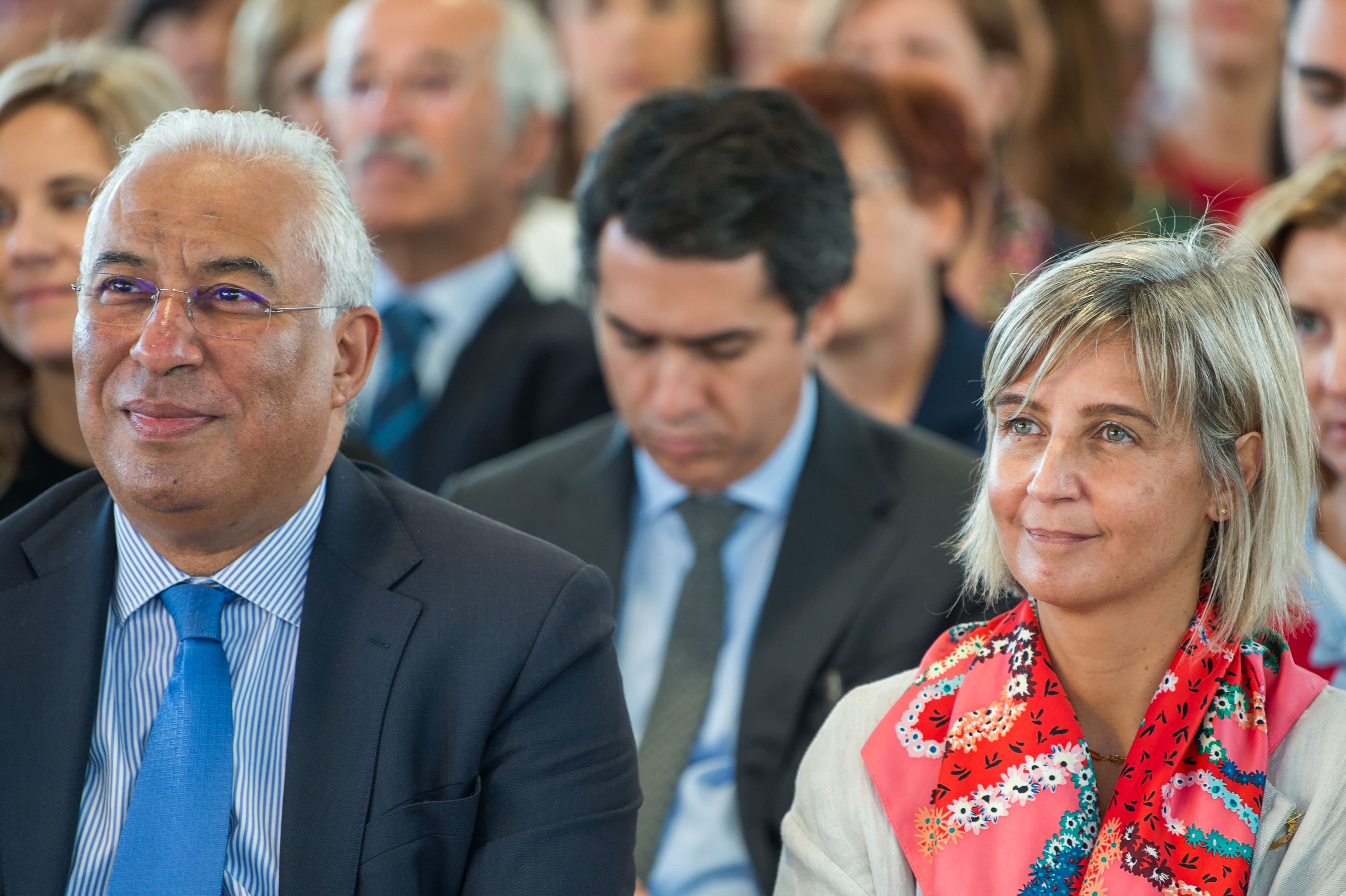 Primeiro-Ministro António Costa e Ministra da Saúde, Marta Temido, na inauguração da Unidade de Saúde Familiar de Baguim do Monte, Gondomar, 24 outubro 2018 (foto: Rui Farinha/Lusa)