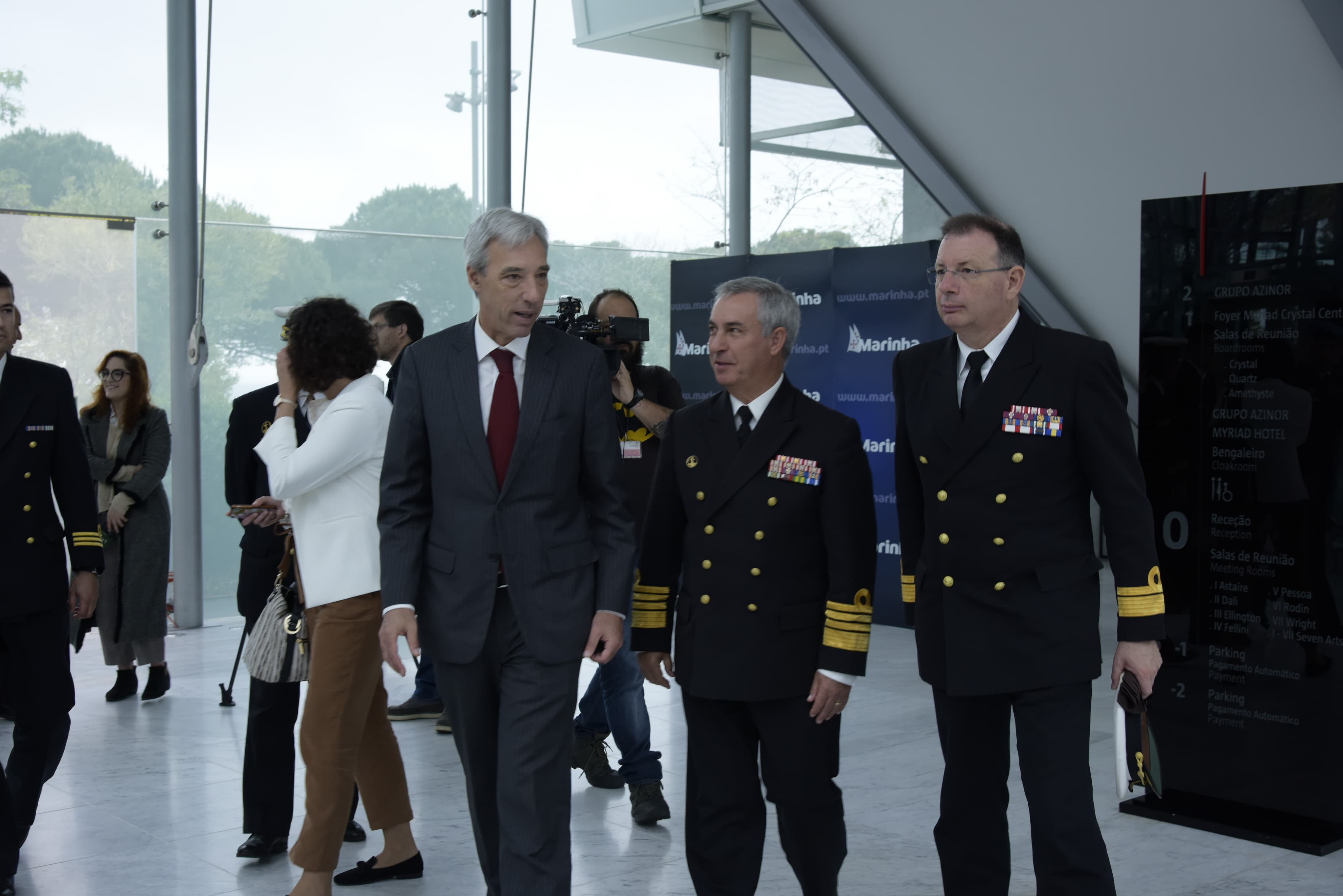 Ministro da Defesa Nacional, João Gomes Cravinho, na conferência dos chefes das marinhas europeias, Lisboa, 10 maio 2019