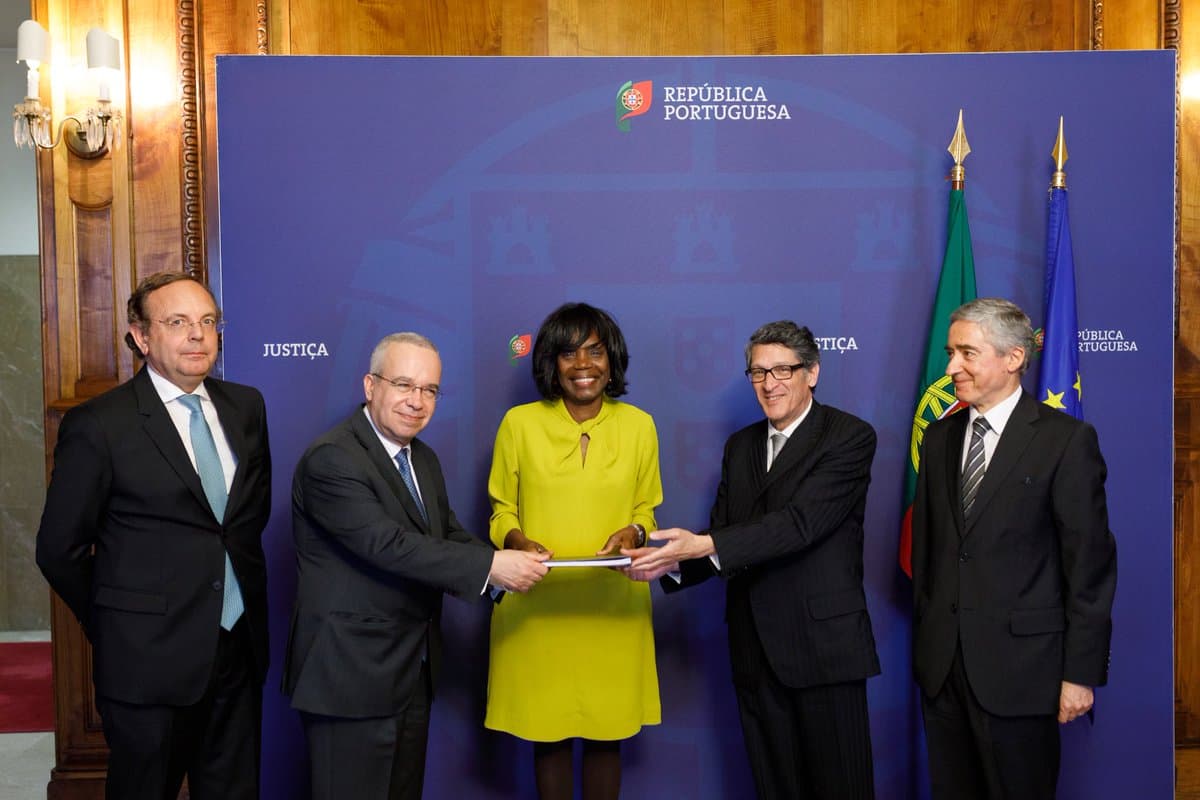 Ministra da Justiça, Francisca Van Dunem, nas comemorações do cinquentenário do Código Civil de 1966 na Faculdade de Direito da Universidade de Lisboa, Lisboa, 22 novembro 2017