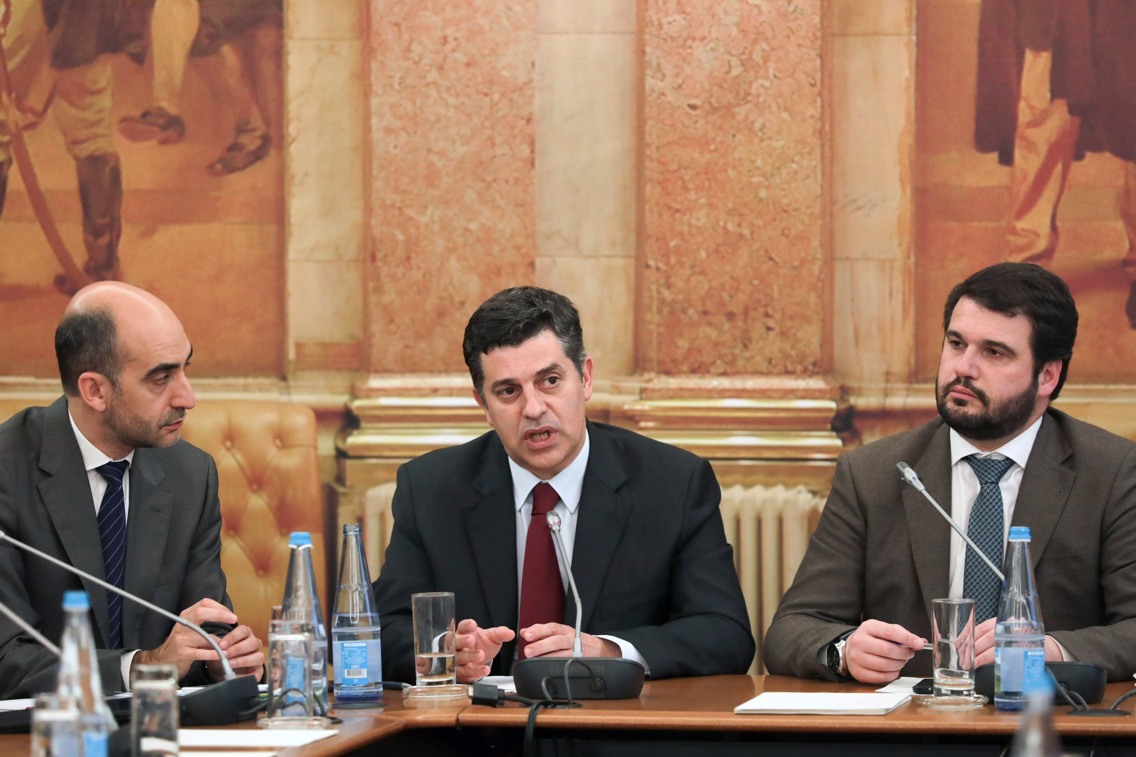 Ministro da Economia, Manuel Caldeira Cabral, na Comissão Eventual de Acompanhamento do Processo de Definição da «Estratégia Portugal 2030» na Assembleia da República, Lisboa, 18 abril 2018 (Foto: Manuel Almeida/Lusa)
