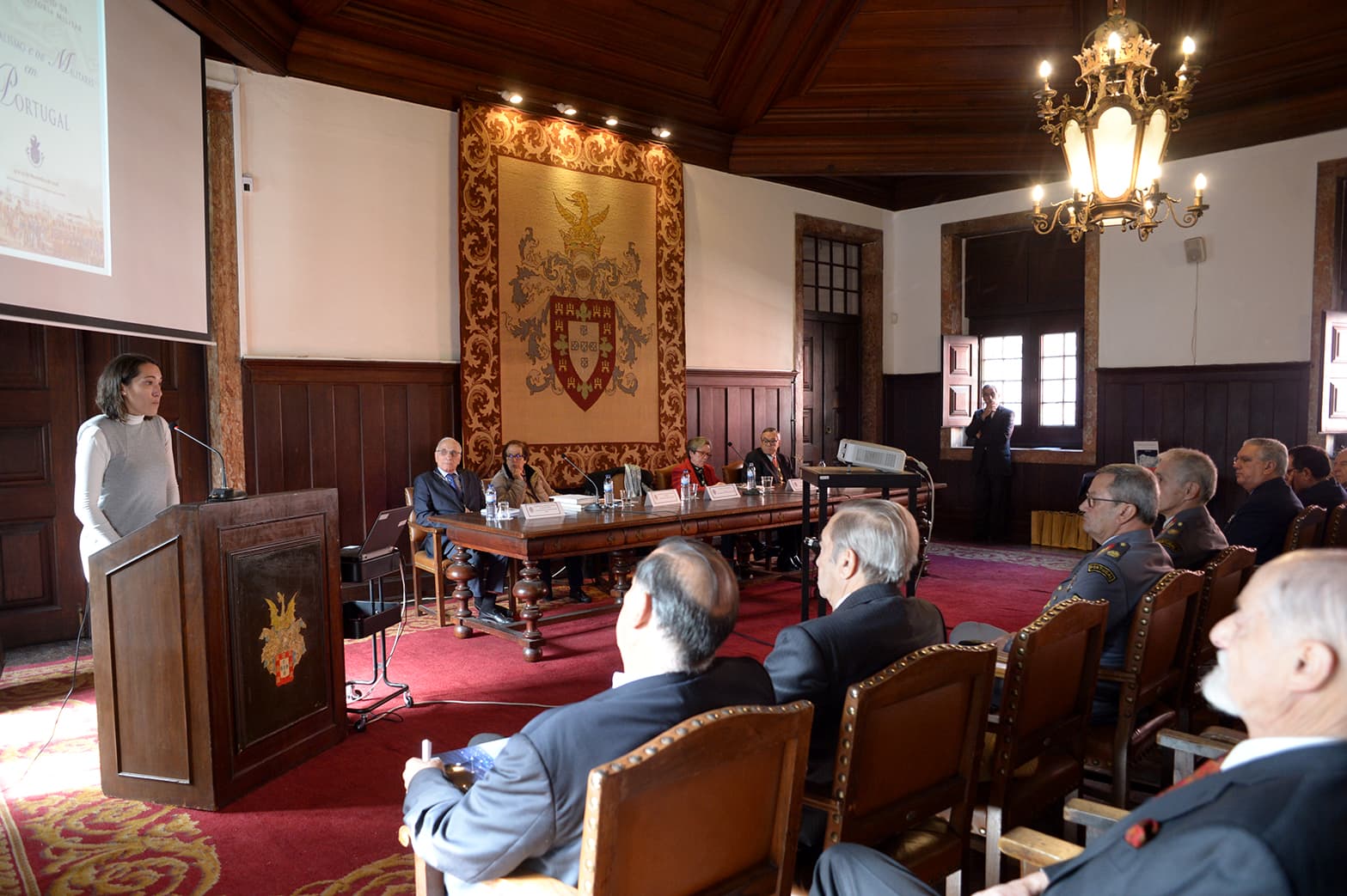 Secretária de Estado da Defesa Nacional, Ana Santos Pinto, no XXVII Colóquio de História Militar, Lisboa, 12 novembro 2018