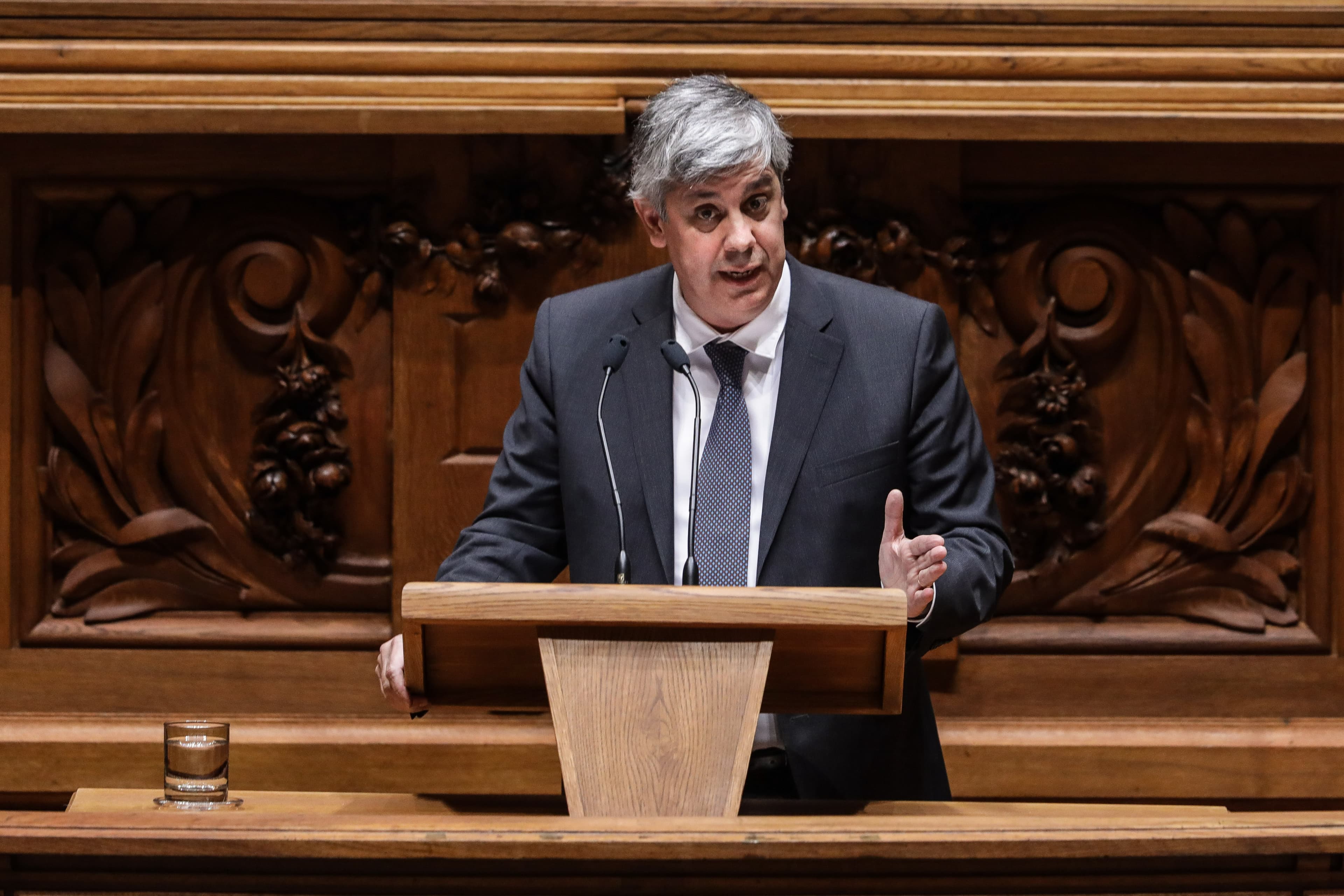 Ministro das Finanças, Mário Centeno, na abertura do debate da proposta de Orçamento do Estado para 2019, Assembleia da República, 29 outubro 2018 (foto: Mário Cruz/Lusa)