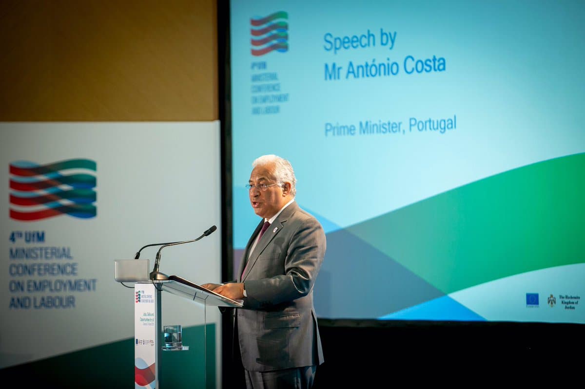 Primeiro-Ministro, António Costa, na abertura da 4.ª Conferência de Ministros do Emprego e Trabalho da União para o Mediterrâneo, Cascais, 2 abril 2019 (Foto: Paulo Vaz Henriques)