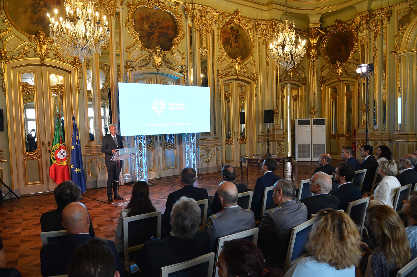Ministro da Defesa Nacional, João Gomes Cravinho, na apresentação do Turismo Militar, Lisboa, 25 julho 2019