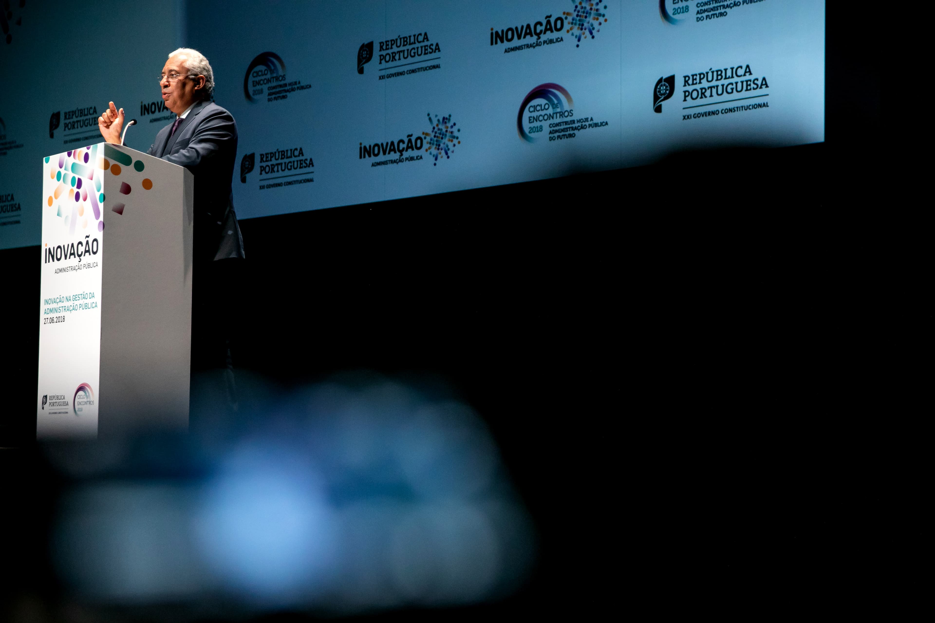 Primeiro-Ministro António Costa no terceiro encontro «Construir hoje a Administração Pública do futuro», Lisboa, 27 junho 2018 (Foto: Paulo Vaz Henriques)