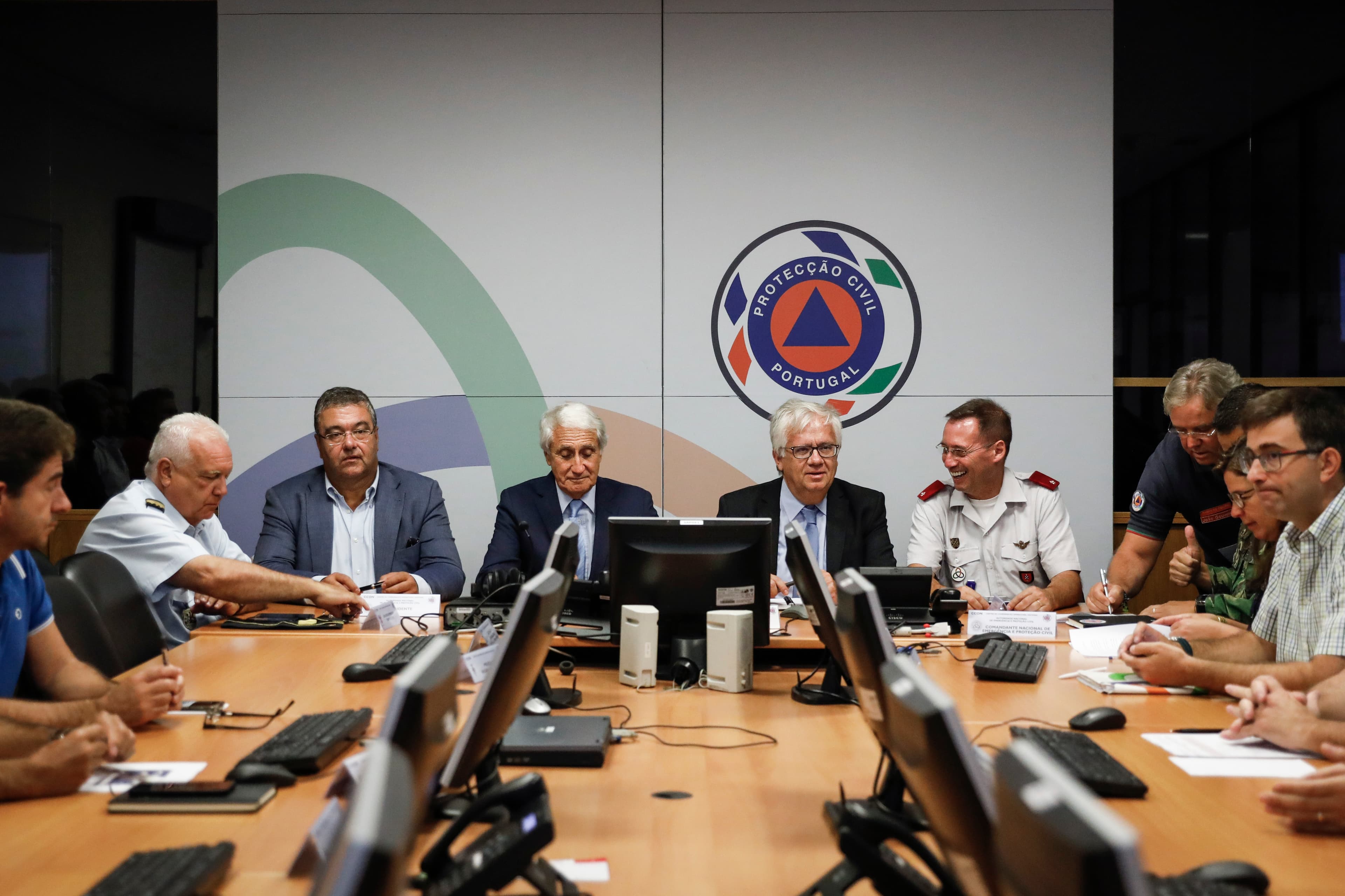Ministro da Administração Interna, Eduardo Cabrita, presidindo à reunião da Comissão Nacional de Proteção Civil, Carnaxide, 4 setembro 2019 (Foto: Rodrigo Antunes/LUSA)