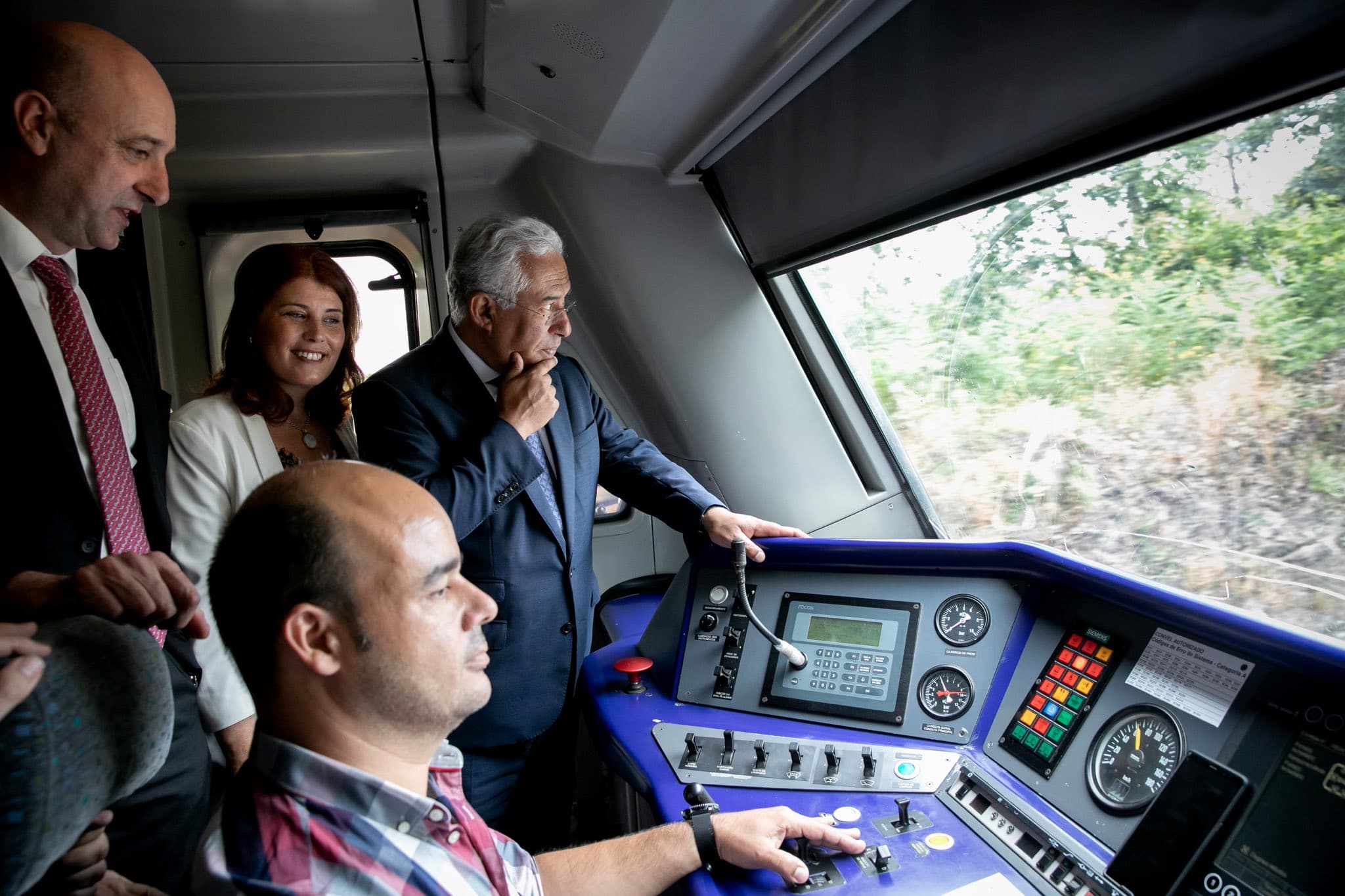 Primeiro-Ministro António Costa na cerimónia de entrada em funcionamento da eletrificação do troço ente Caíde de Rei e Marco de Canaveses, 15 julho 2019 (Foto: Paulo Vaz Henriques)