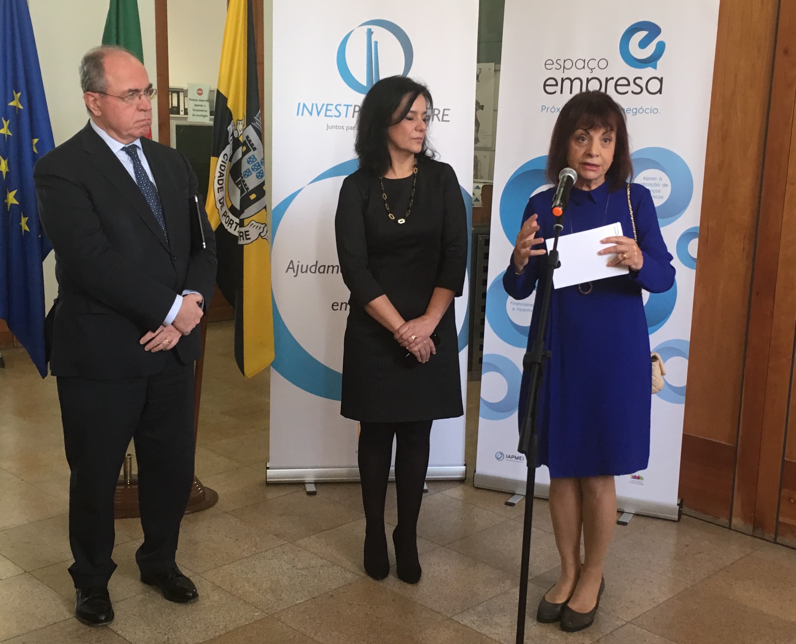 Ministra da Presidência e da Modernização Administrativa, Maria Manuel Leitão Marques, na inauguração da loja Espaço Empresa, Portalegre, 16 abril 2018