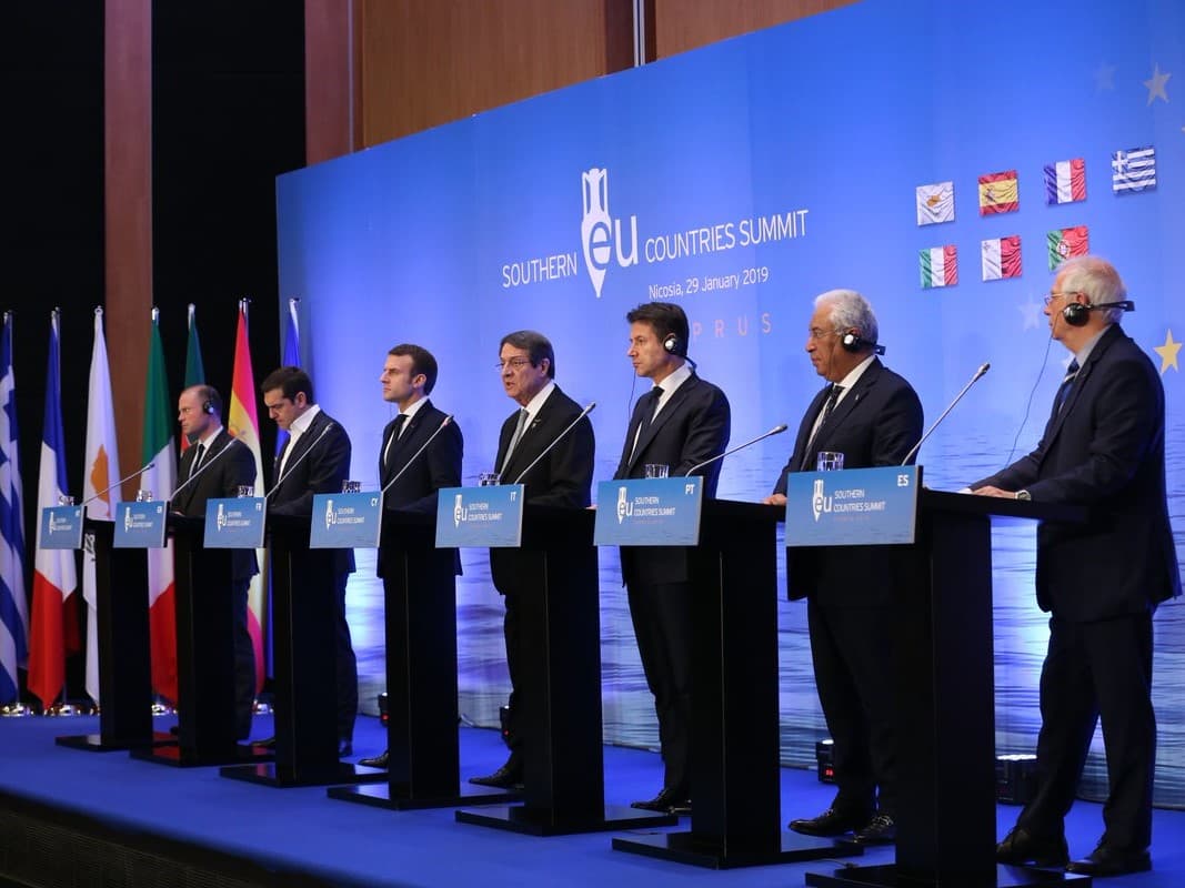 Declaração final da quinta cimeira dos países da Europa do Sul, Nicósia, 29 janeiro 2019 (Foto: Governo de Chipre)