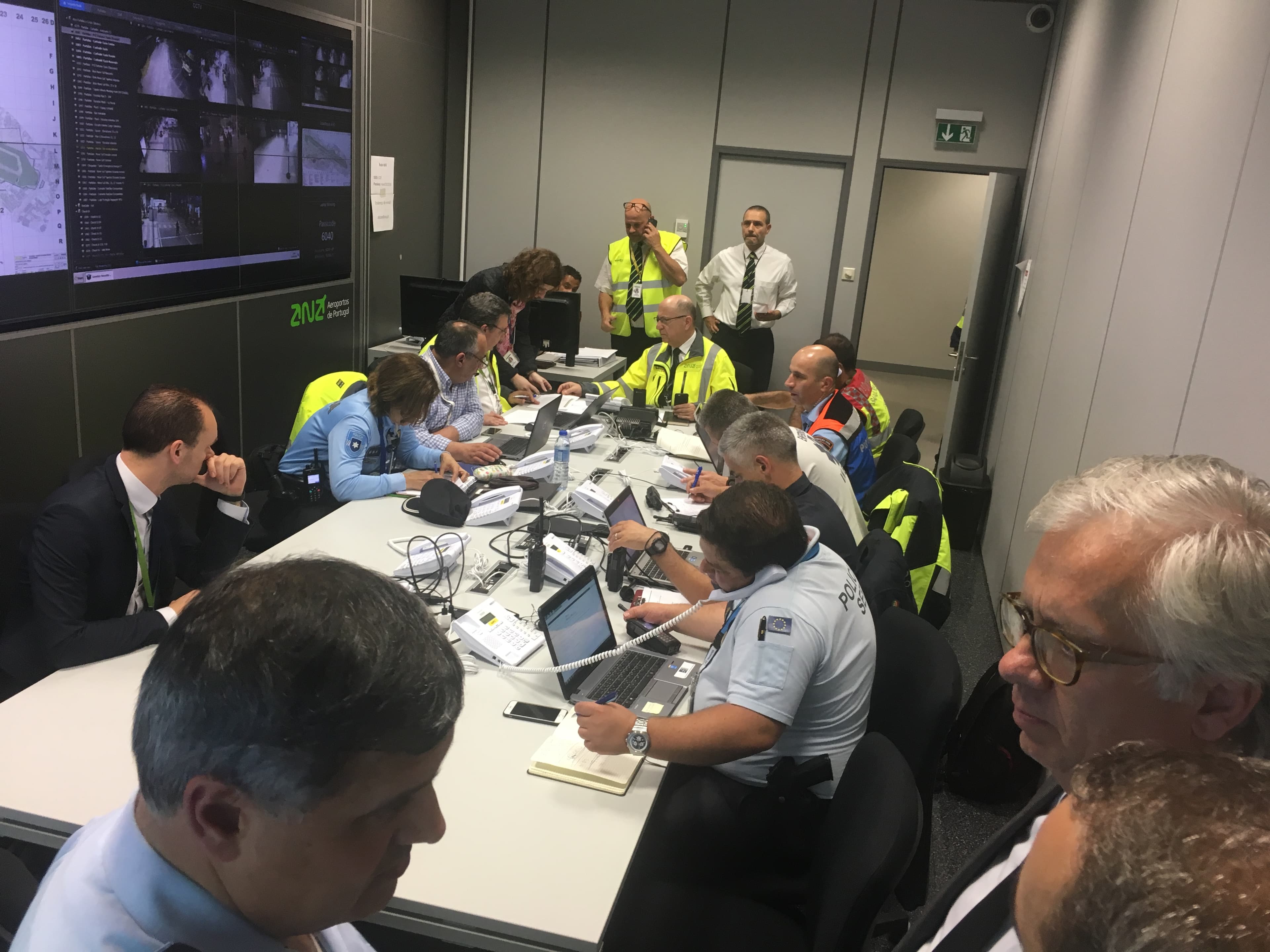 Ministro da Administração Interna, Eduardo Cabrita, acompanha o Exercício Sartex, no Aeroporto Humberto Delgado, Lisboa, 23 maio 2018