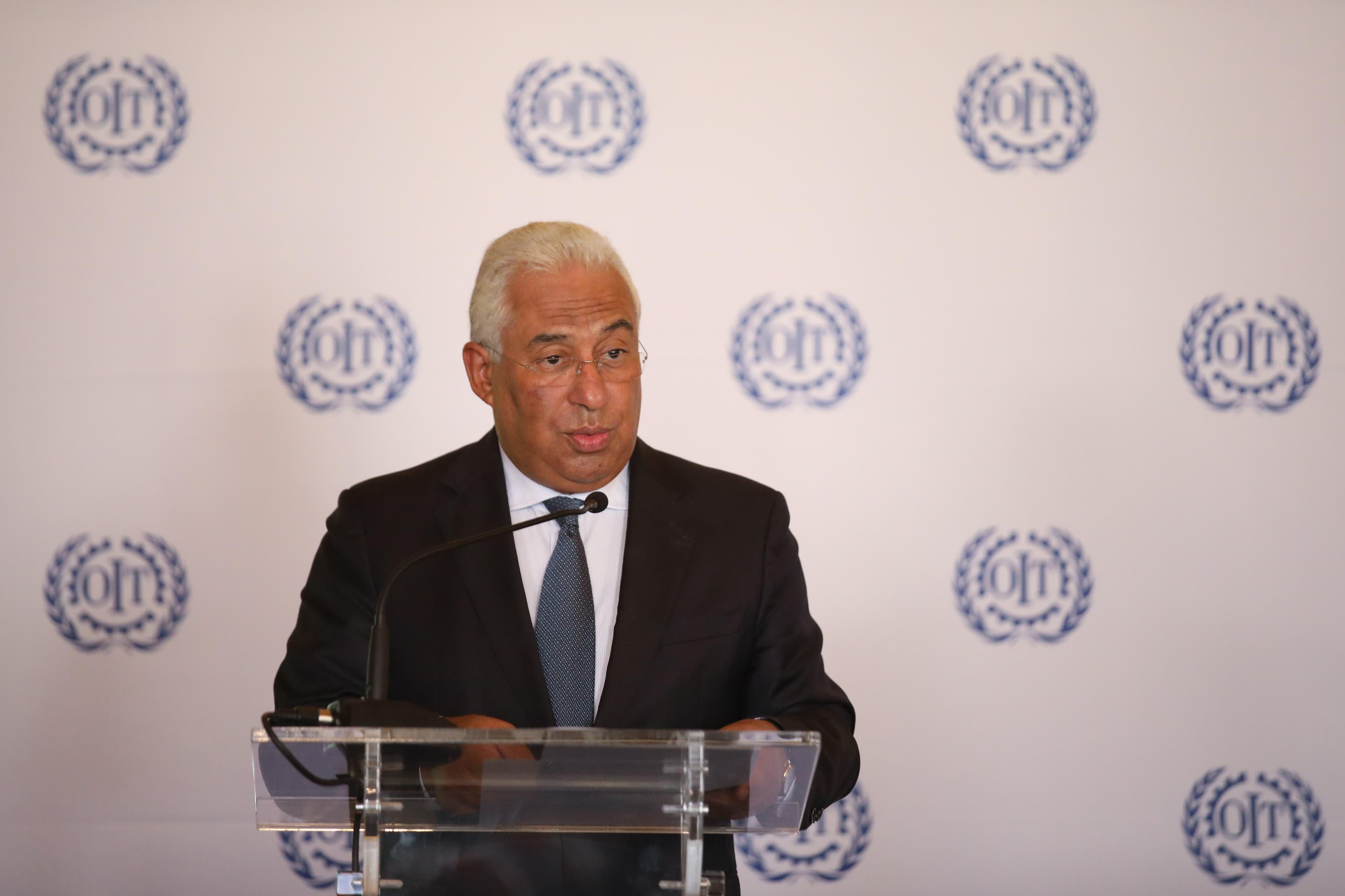 Primeiro-Ministro, António Costa, na conferência de alto nível promovida pela Organização Internacional do Trabalho, Lisboa, 16 outubro 2018. (Foto: André Kosters/Lusa)