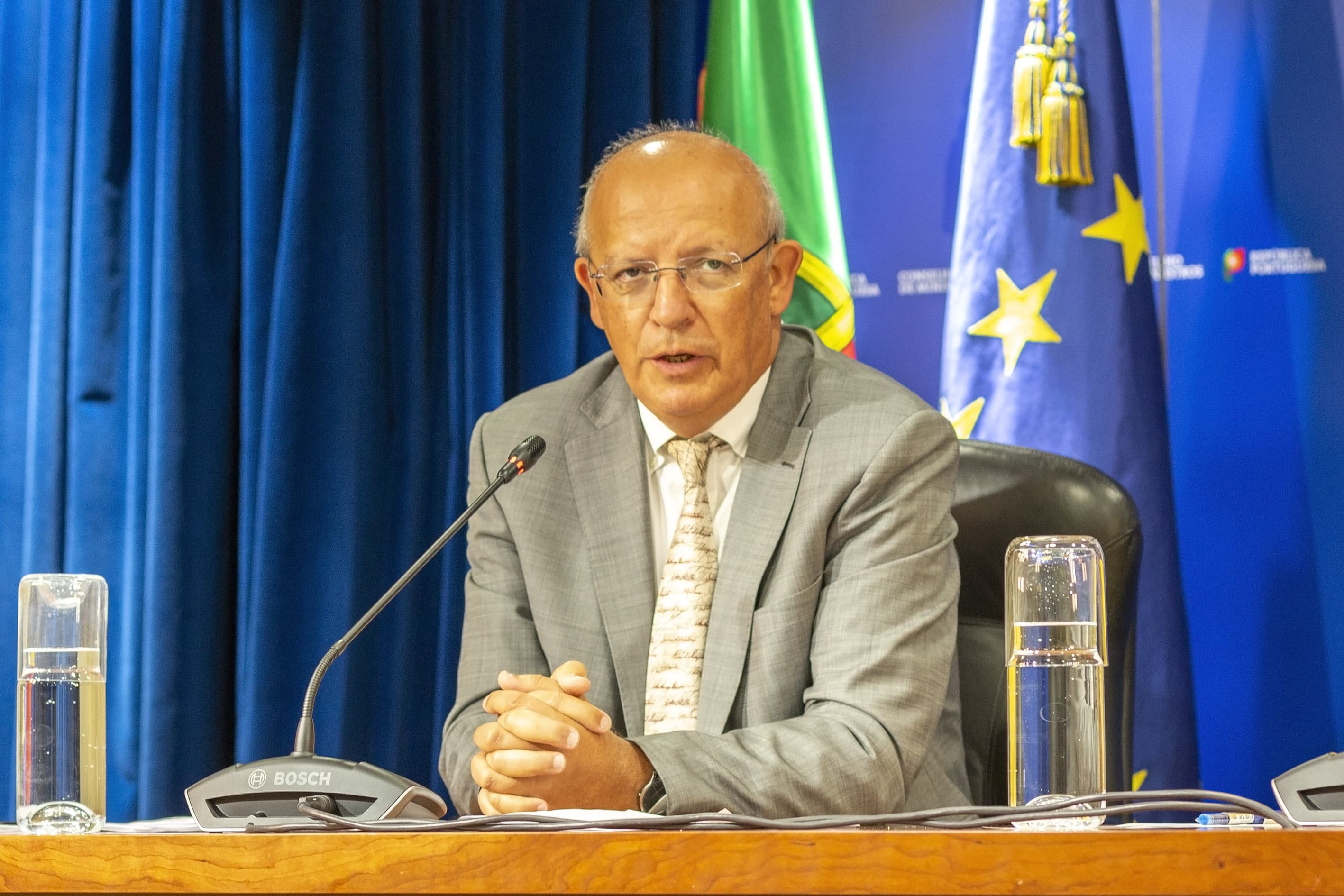 Ministro dos Negócios Estrangeiros, Augusto Santos Silva, na conferência de imprensa após a reunião do Conselho de Ministros, Lisboa, 12 setembro 2019 (Foto: João Bica)