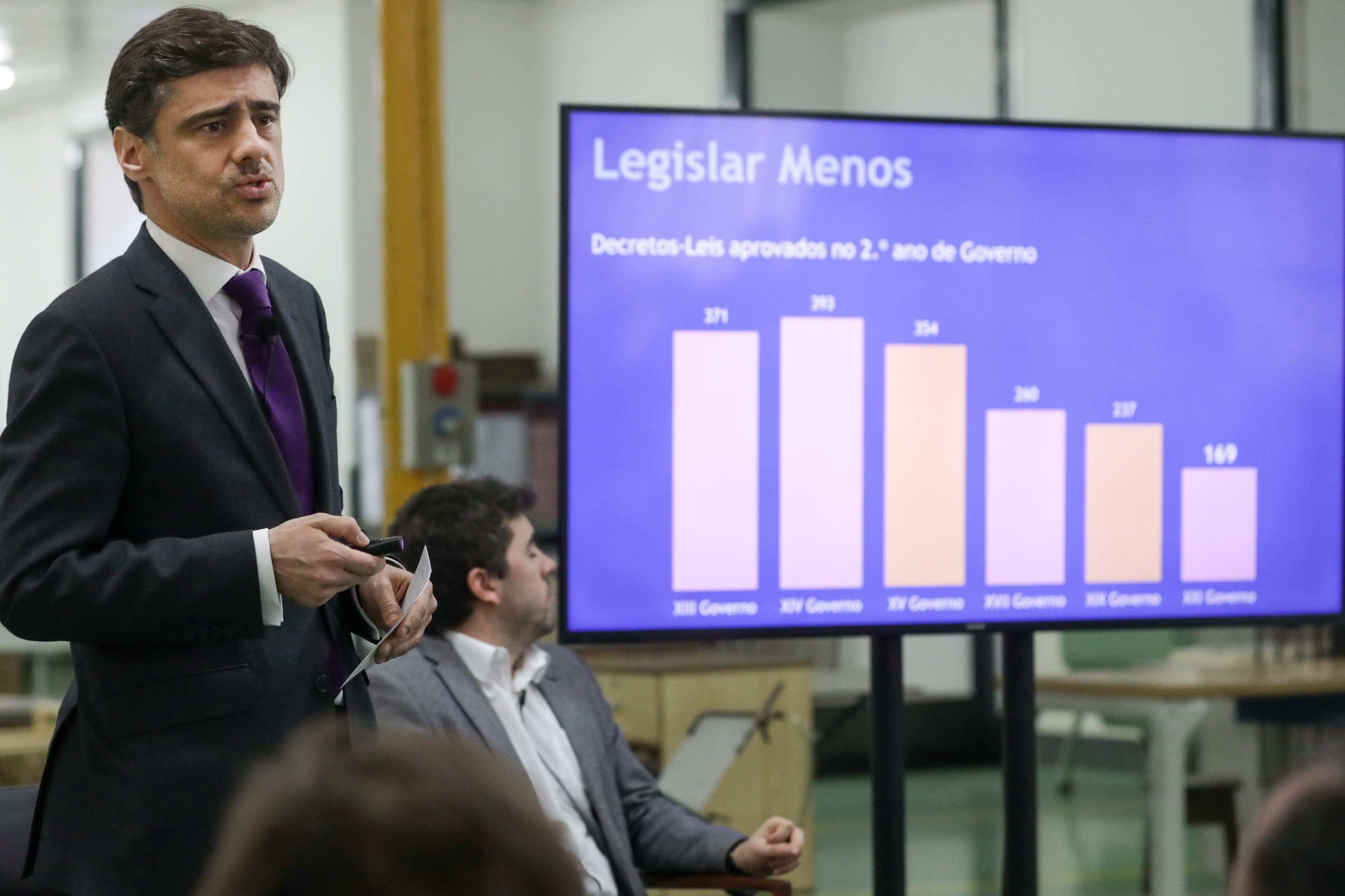 Secretário de Estado da Presidência do Conselho de Ministros,Tiago Antunes, apresenta o balanço da atividade legislativa do Governo em 2017, Lisboa, 30 janeiro 2018 (Foto: Tiago Petinga/Lusa)