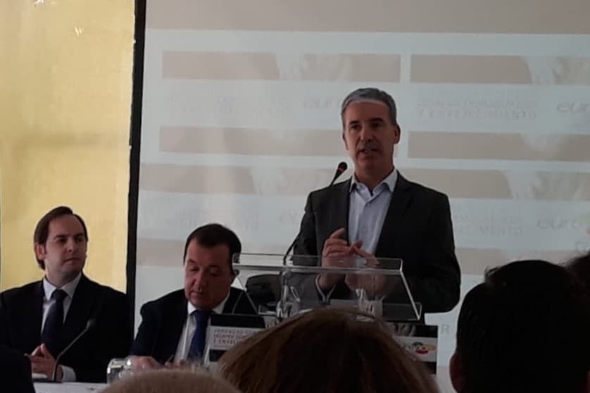 Secretário de Estado da Valorização do Interior, João Paulo Catarino, na abertura das Jornadas Euroace, Vila Velha de Ródão, 28 novembro 2018