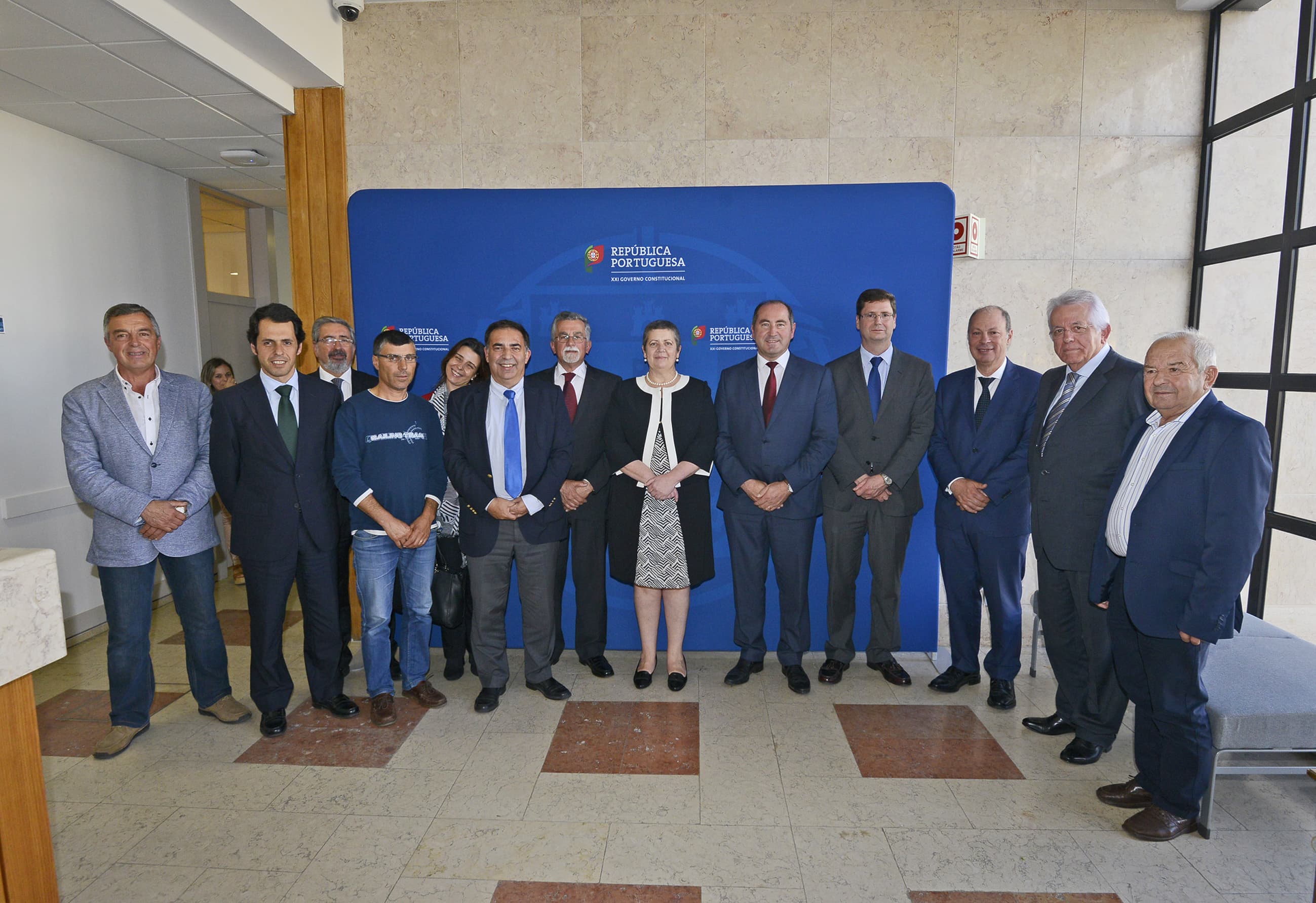 Ministra do Mar, Ana Paula Vitorino, na cerimónia de assinatura dos Contratos de Reparação do Quebra-mar de Proteção e da Dragagem de Manutenção Portuária do Porto da Ericeira, 14 junho 2018