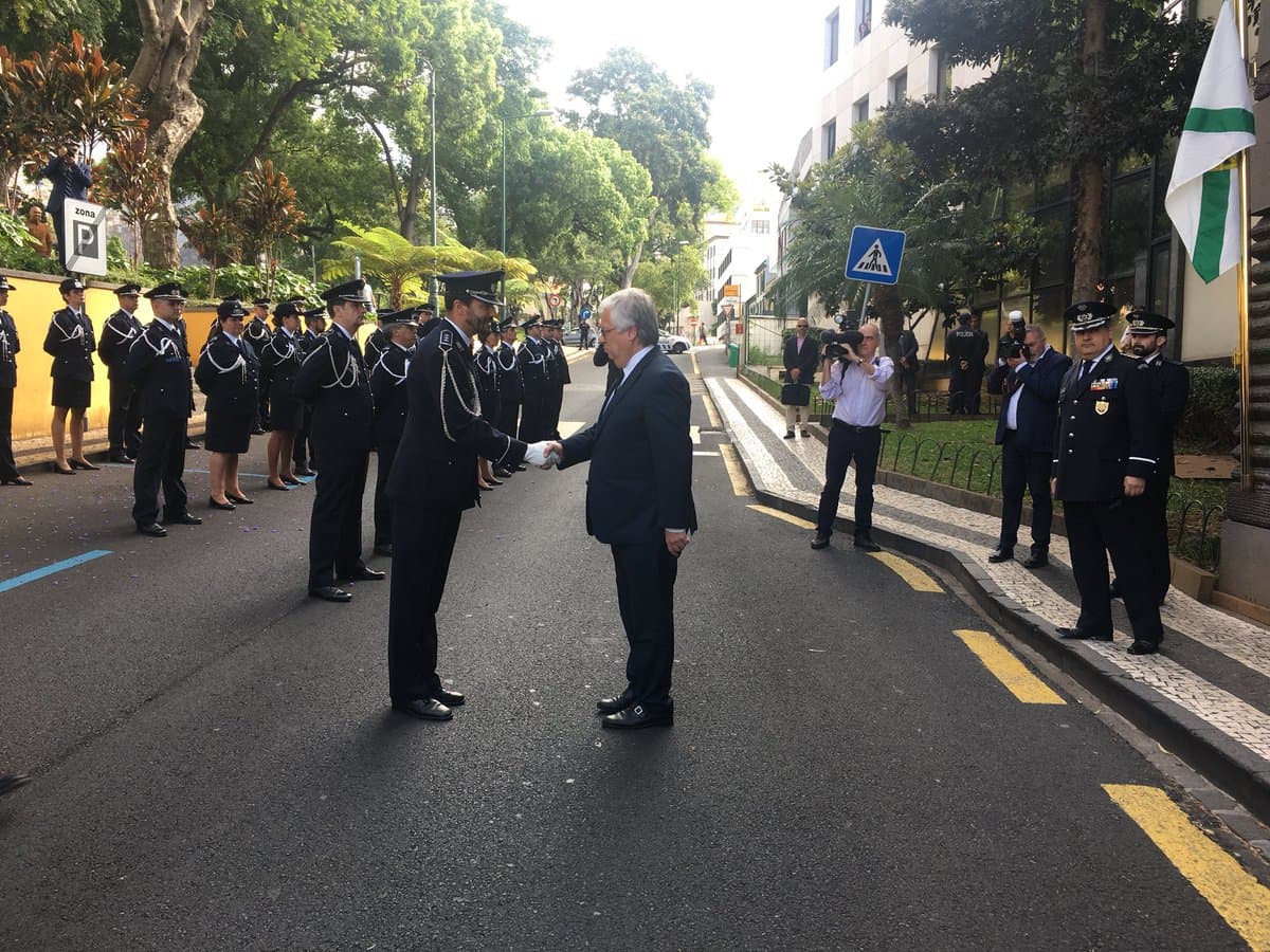 Ministro da Administração Interna, Eduardo Cabrita, na cerimónia de tomada de posse do novo comandante da PSP na Madeira, Funchal, 22 maio 2018