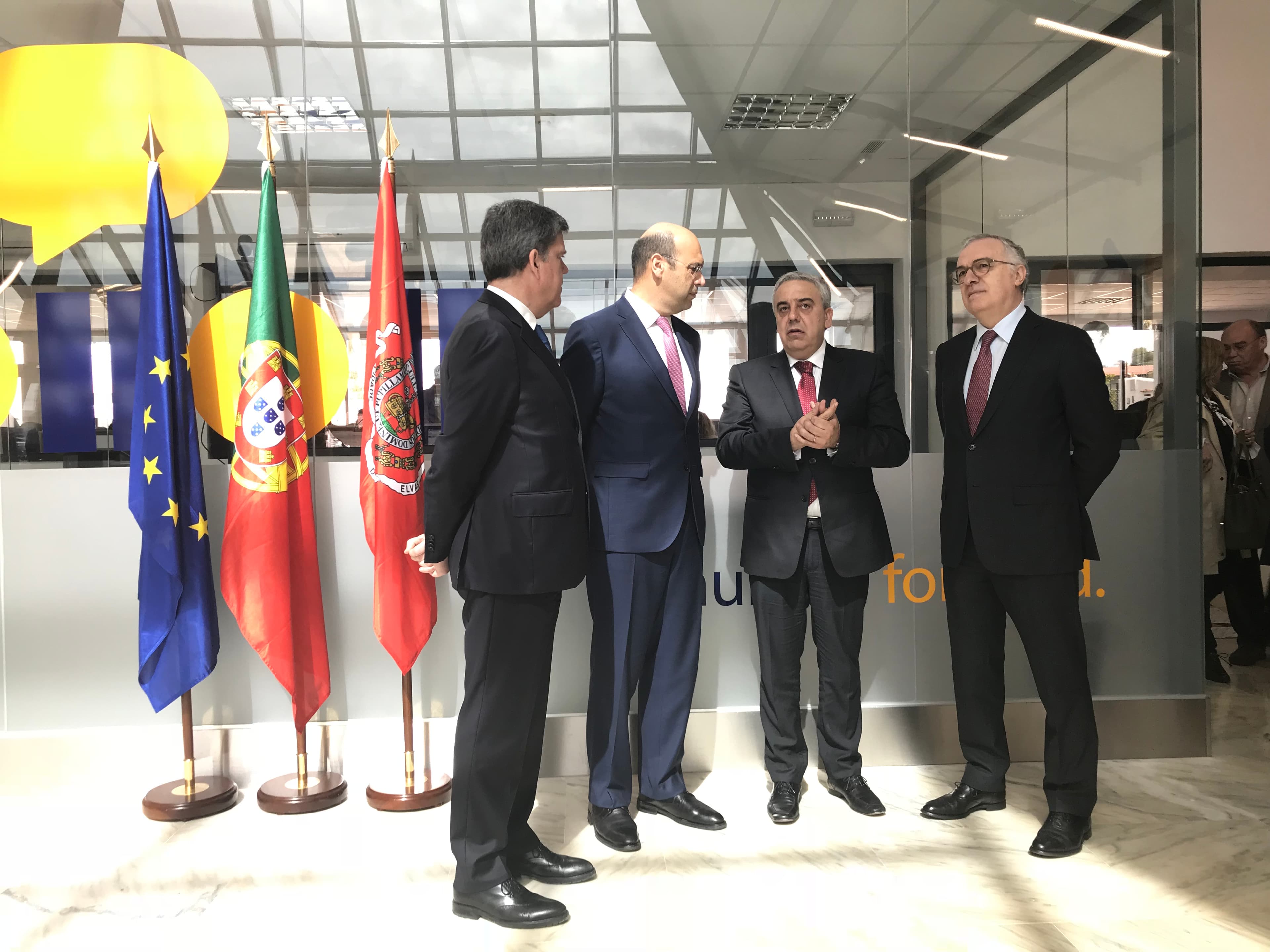 Ministro Adjunto, Pedro Siza Vieira, na cerimónia de inauguração de um centro de atendimento da empresa Randstad, Elvas, 7 março 2018