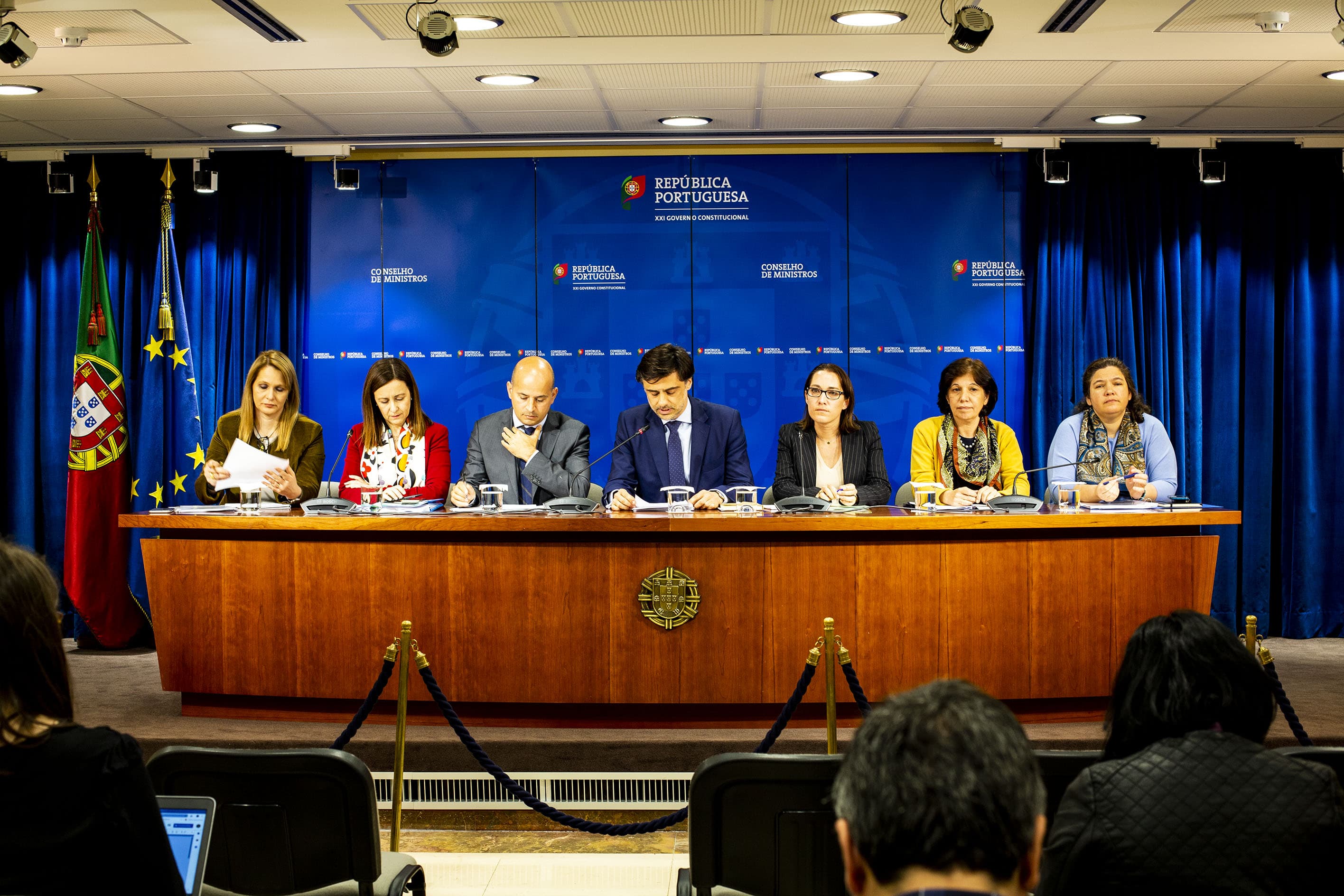 Conferência de imprensa sobre a mitigação dos efeitos do congelamento das carreiras na Administração Pública, Lisboa, 5 abril 2019 (foto: João Bica)