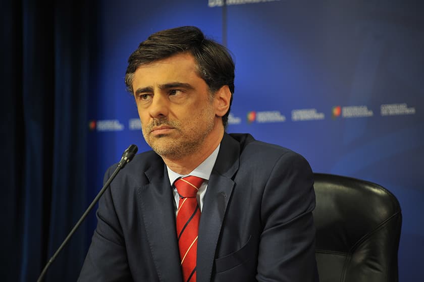 Secretário de Estado da Presidência do Conselho de Ministros, Tiago Antunes, na conferência de imprensa após o Conselho de Ministros, Lisboa, 14 março 2019