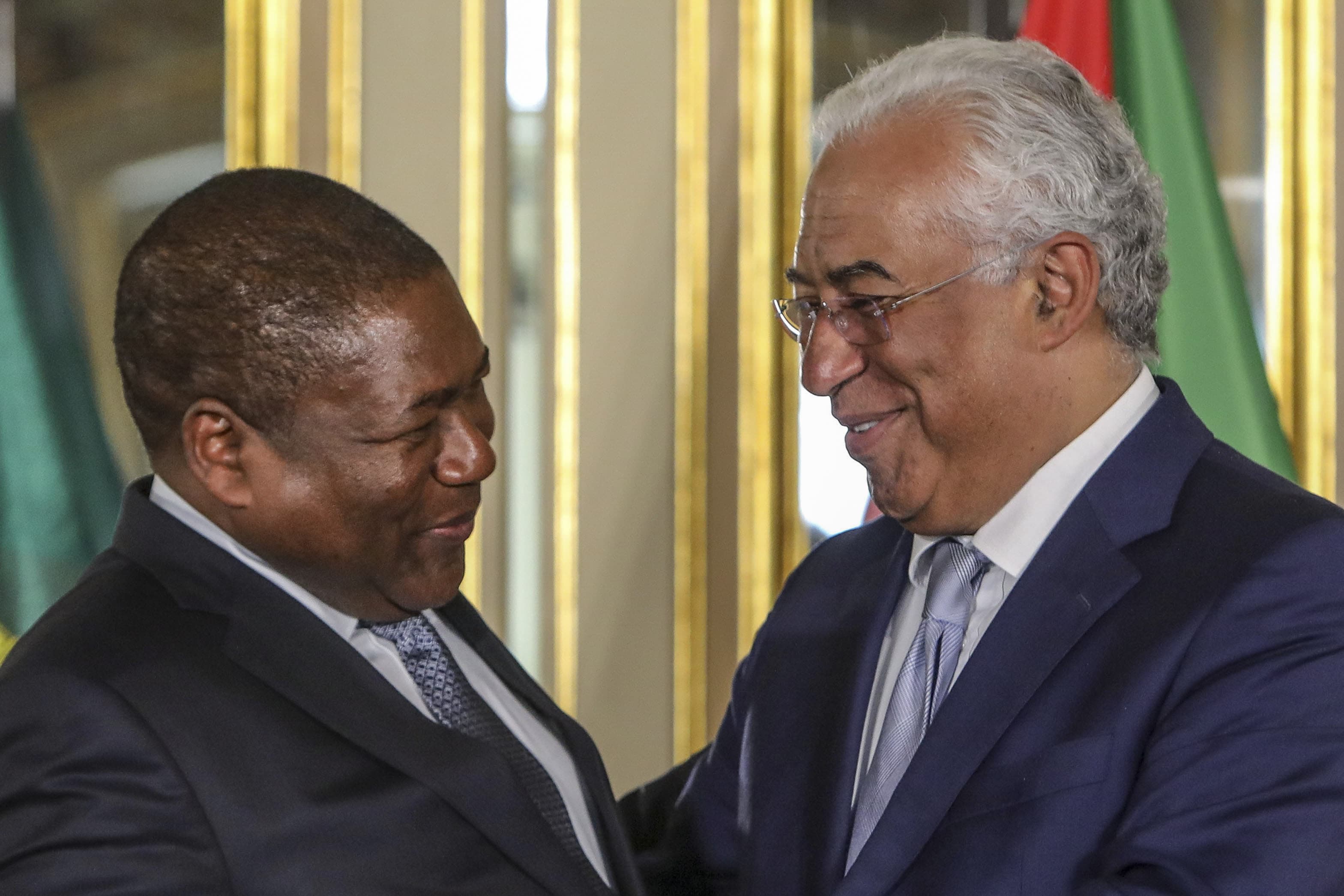 Primeiro-Ministro António Costa e Presidente da República de Moçambique, Filipe Nyusi, no final da Cimeira Luso-Moçambicana, Lisboa, 3 julho 2019 (foto: Miguel A. Lopes/Lusa)