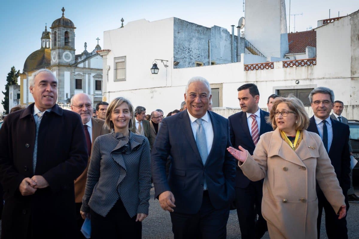 Primeiro-Ministro António Costa e Ministra da Saúde, Marta Temido, à chegada para a apresentação do projeto do novo Hospital Central do Alentejo, Évora, 11 janeiro 2019