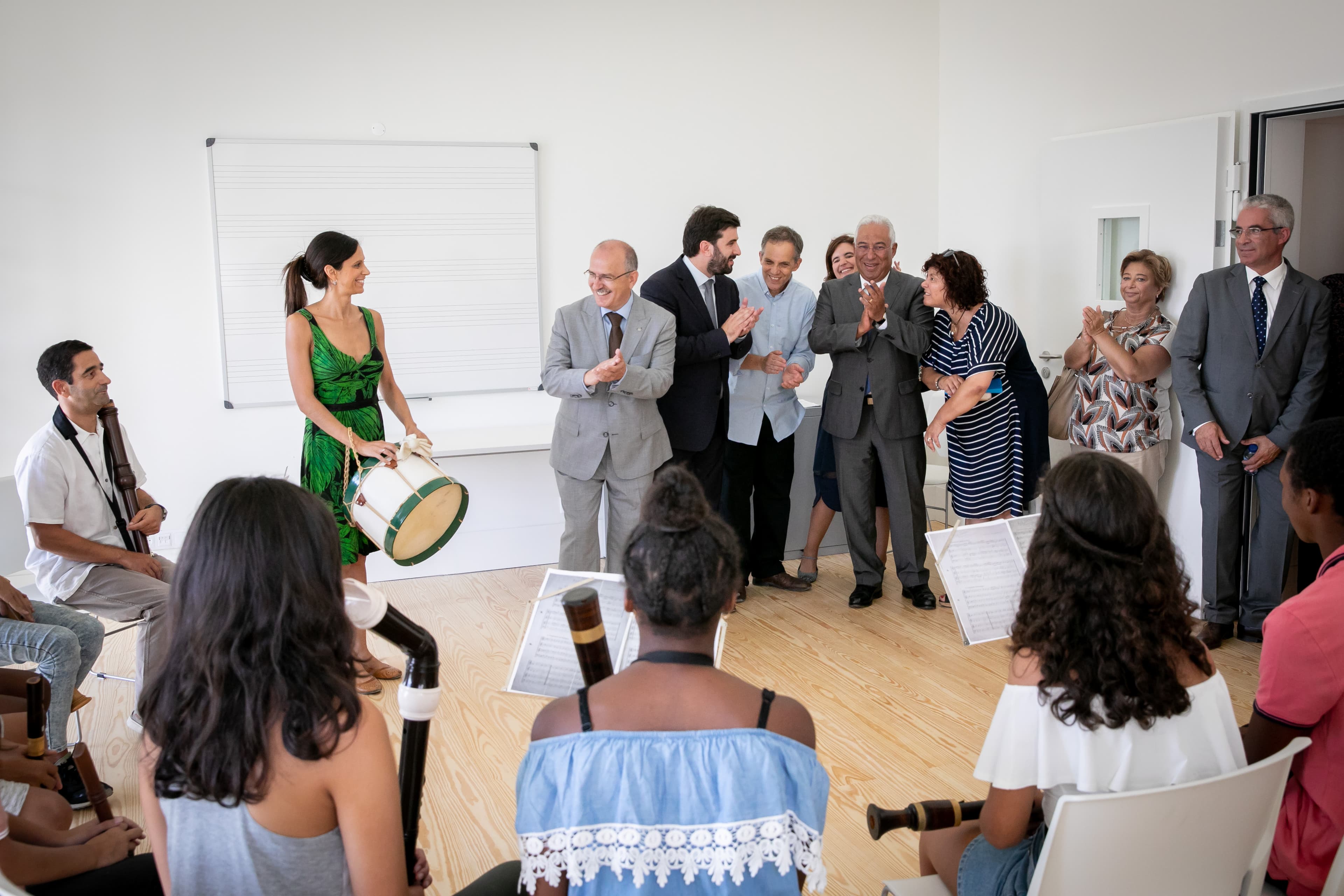 Primeiro-Ministro António Costa e Ministro da Educação, Tiago Brandão Rodrigues, na inauguração do Conservatório de Música de Loulé, 12 setembro 2018 (Foto: Paulo Vaz Henriques)