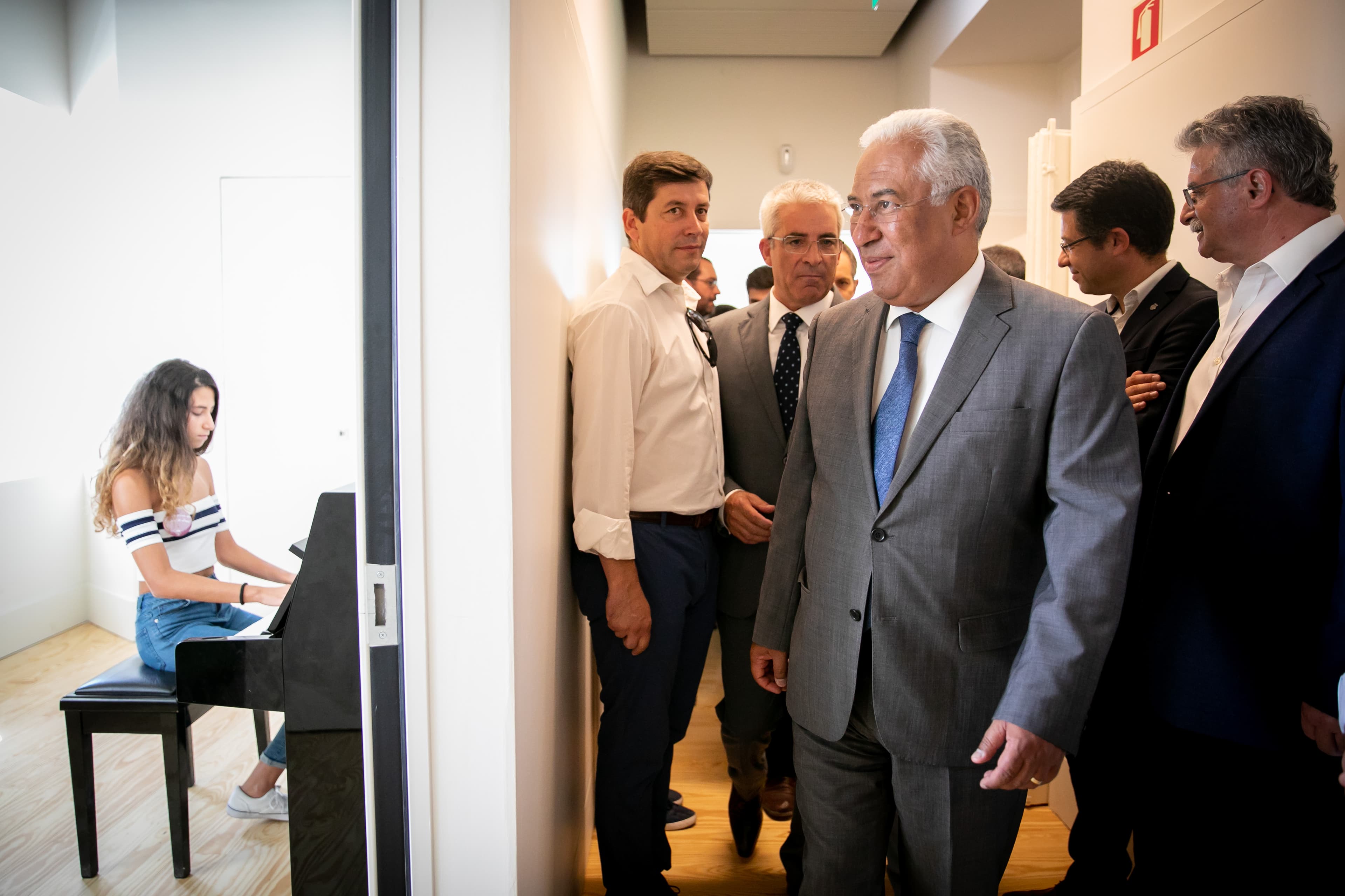 Primeiro-Ministro António Costa e Ministro da Educação, Tiago Brandão Rodrigues, na inauguração do Conservatório de Música de Loulé, 12 setembro 2018 (Foto: Paulo Vaz Henriques)