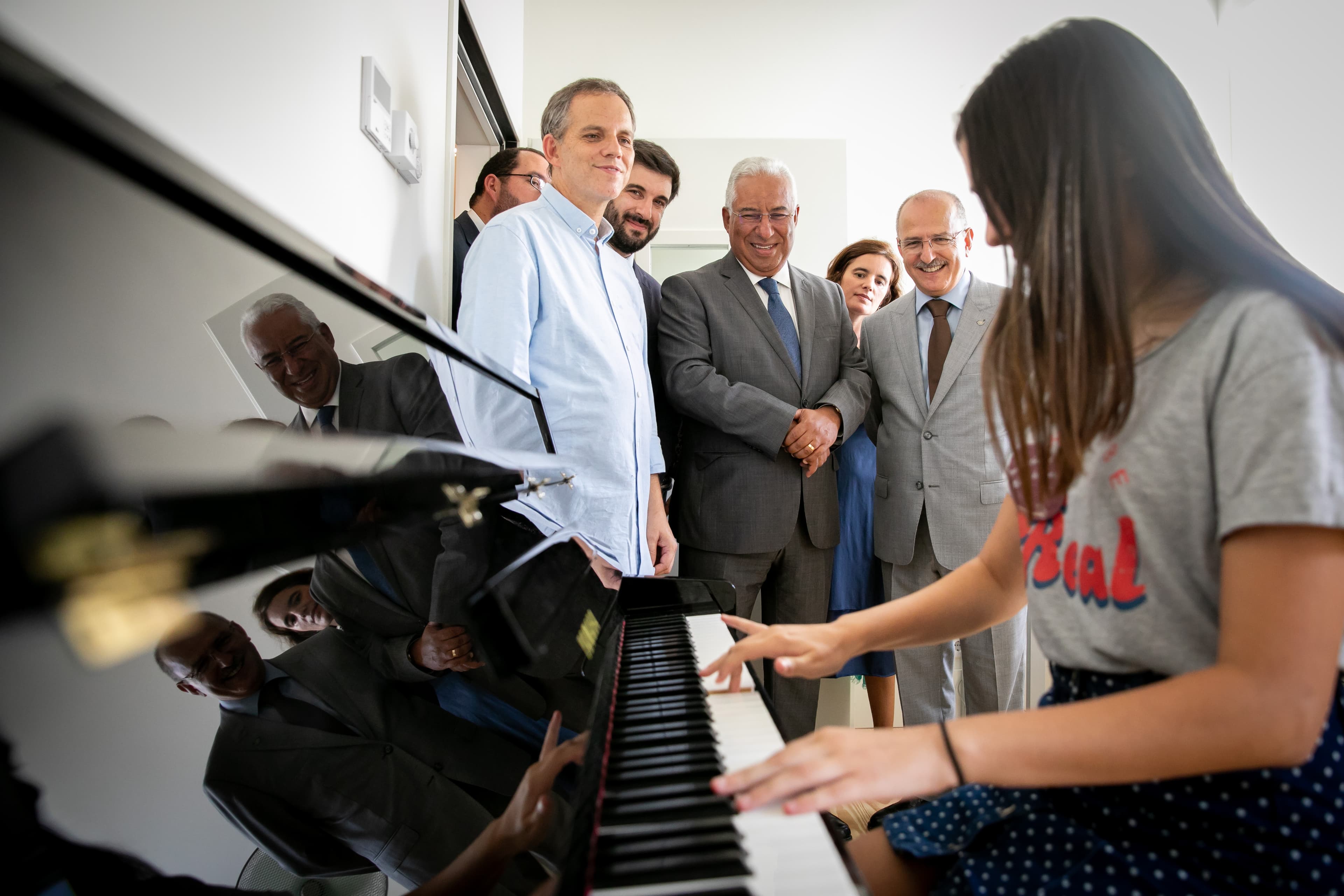 Primeiro-Ministro António Costa e Ministro da Educação, Tiago Brandão Rodrigues, na inauguração do Conservatório de Música de Loulé, 12 setembro 2018 (Foto: Paulo Vaz Henriques)