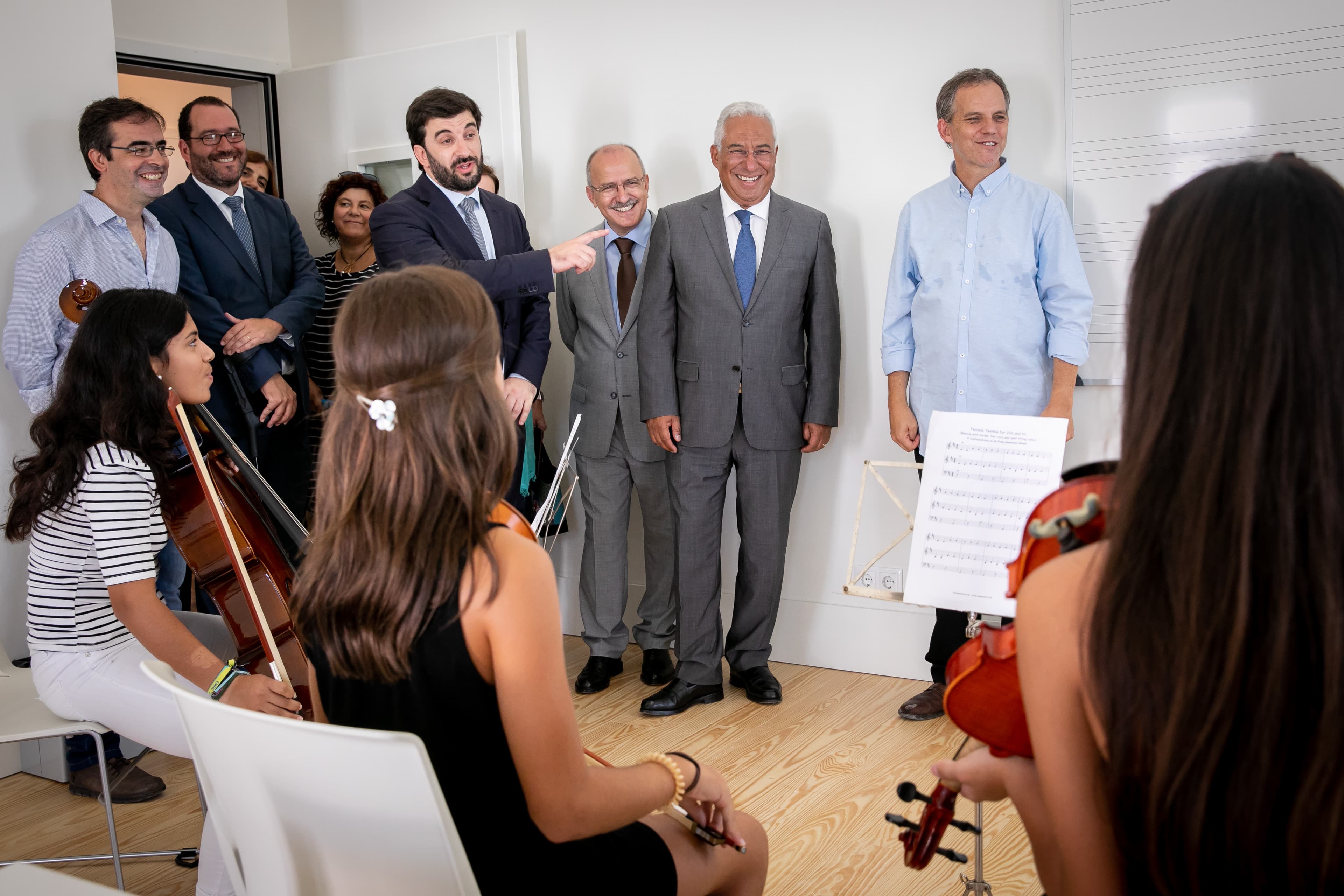 Primeiro-Ministro António Costa e Ministro da Educação, Tiago Brandão Rodrigues, na inauguração do Conservatório de Música de Loulé, 12 setembro 2018 (Foto: Paulo Vaz Henriques)