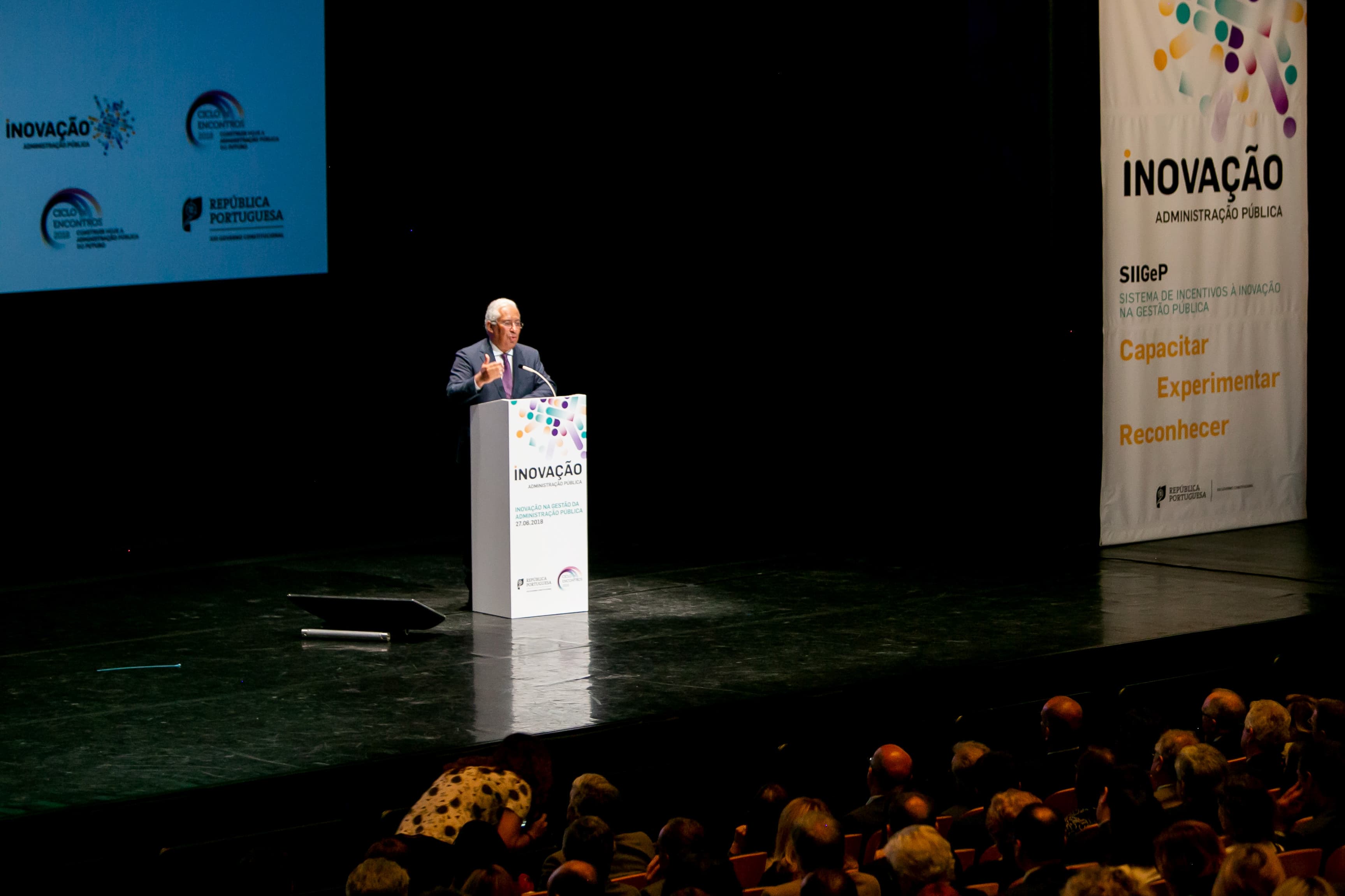 Primeiro-Ministro António Costa no terceiro encontro «Construir hoje a Administração Pública do futuro», Lisboa, 27 junho 2018 (Foto: Paulo Vaz Henriques)