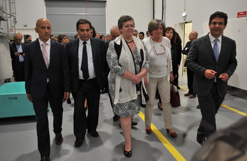 Ministra do Mar, Ana Paula Vitorino, e Secretário de Estado das Pescas, José Apolinário, inauguram nova fábrica de transformação e processamento de peixe, Lagos, 22 março 2019 (foto: João Bica)