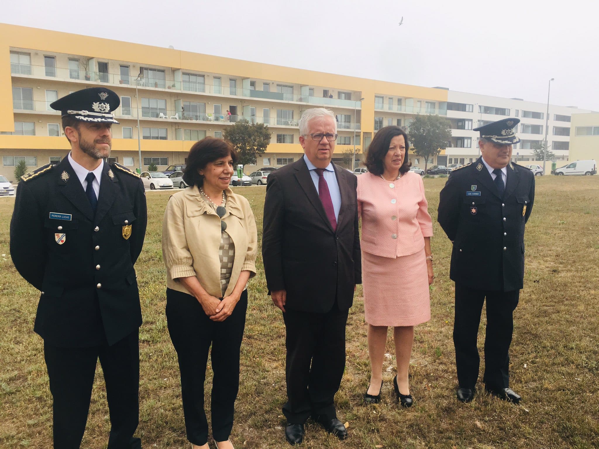 Ministro da Administração Interna, Eduardo Cabrita, e Secretária de Estado Adjunta e da Administração Interna, Isabel Oneto, na assinatura do contrato de cooperação, Vila do Conde, 16 julho 2019