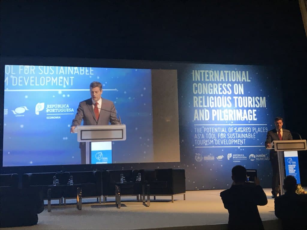 Ministro da Economia, Manuel Caldeira Cabral, no Congresso Internacional de Turismo Religioso e Peregrinação, Fátima, 22 novembro 2017